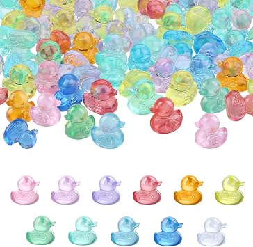 YATOJUZI Mini Duck Figures Lucky Ducks Resin Animals to Hide Cute Trinkets Tiny Small Plastic Ducks Figurines in Bulk Wholesale for Vase Fillers Party Favors Centerpiece Decorations