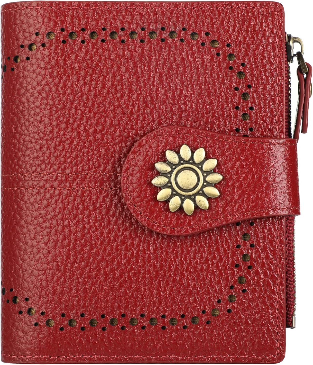 Lavemi Womens Leather Wallet Small Compact RFID Blocking Credit Card Case Purse with Zipper Pocket | Small, Compact, RFID Blocking, Zipper Pocket, Small, Compact