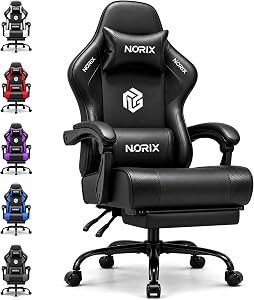 Video Gaming Chair for Adults with Footrest