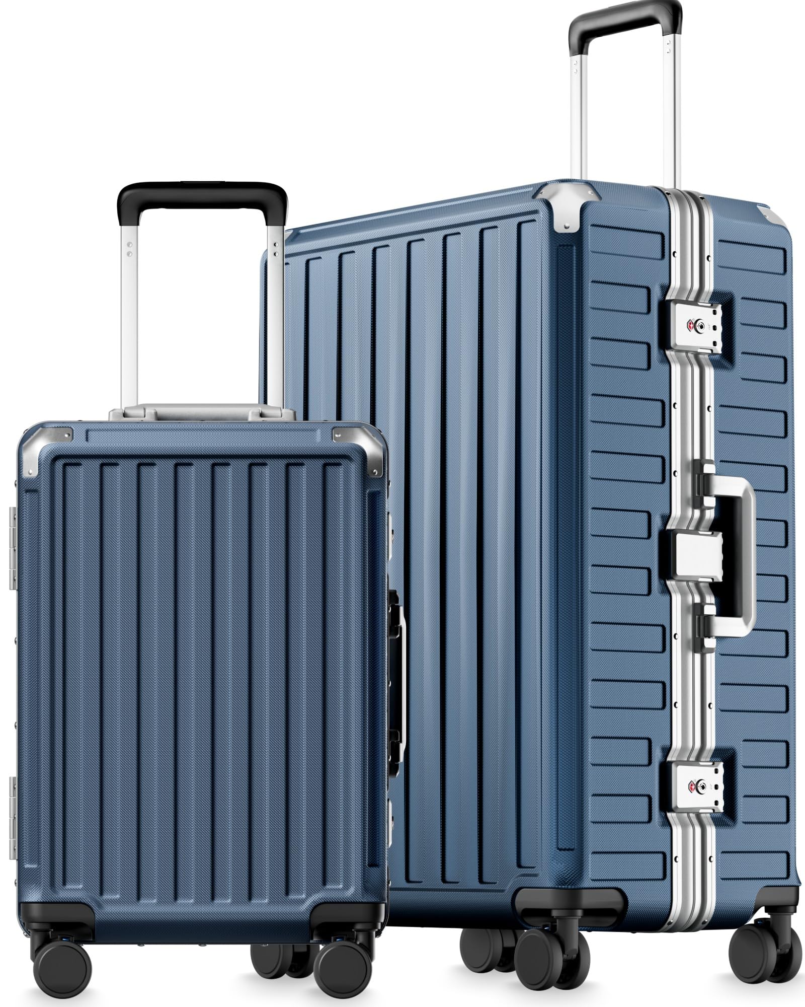 2-Piece Zipperless Luggage Set, 20/28 Inch, Ocean Blue