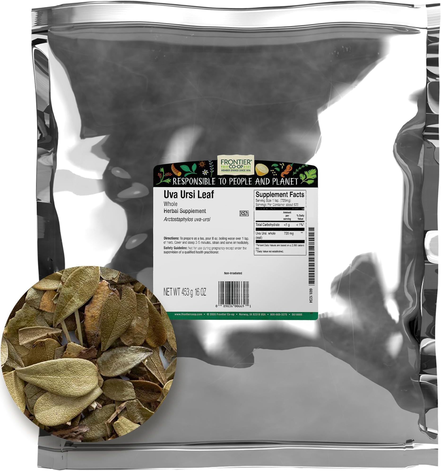 Whole Uva Ursi Leaf 1lb