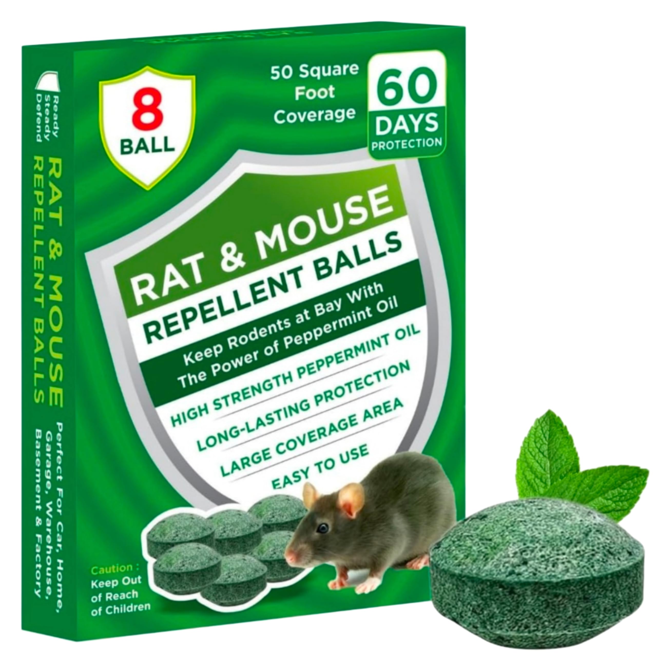 ShineBrew Rat Repellent for Car Mouse Peppermint Oil to Protect Wires in Car, Bike & Truck Engine No Kill Only Repels Home Indoor-Outdoor Garage Rat Controller Pills to Keep Rodents Out of Car (8 balls)-image-40
