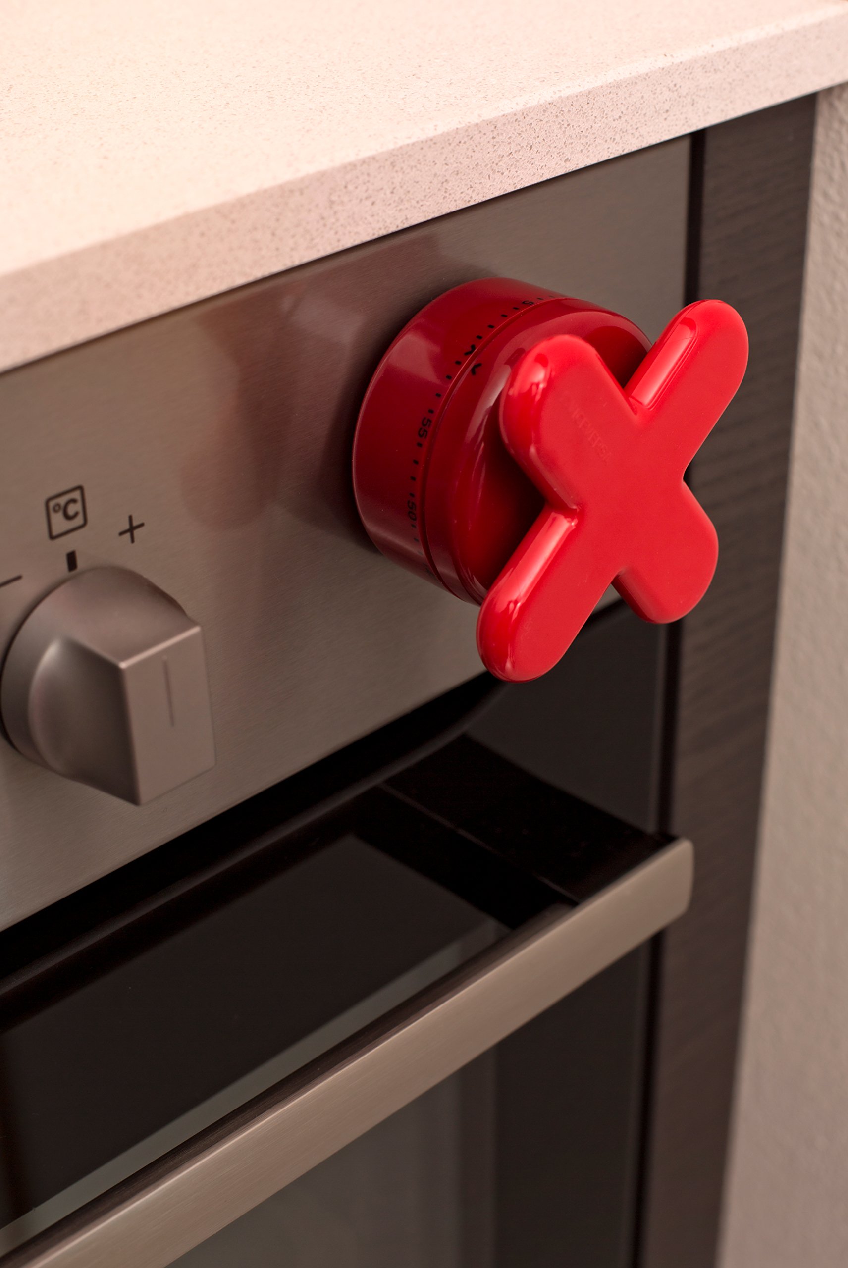 Viceversa MayDay Timer, Plastica, Rosso, 9x9x5 cm
