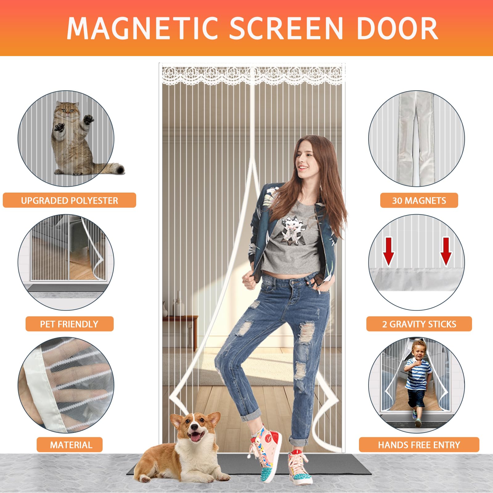 YRH Magnetic Fly Screen Door - Image 2
