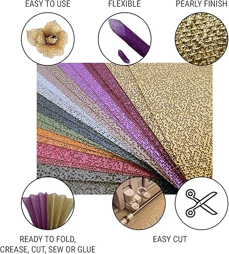 Miniatura 3 de Tex Papel  Kit de 20 hojas de papel Decortela de 3.53 ozm + 1 carpeta de papel kraft de 14.82 ozm  Lienzo, artes y manualidades, suministros de