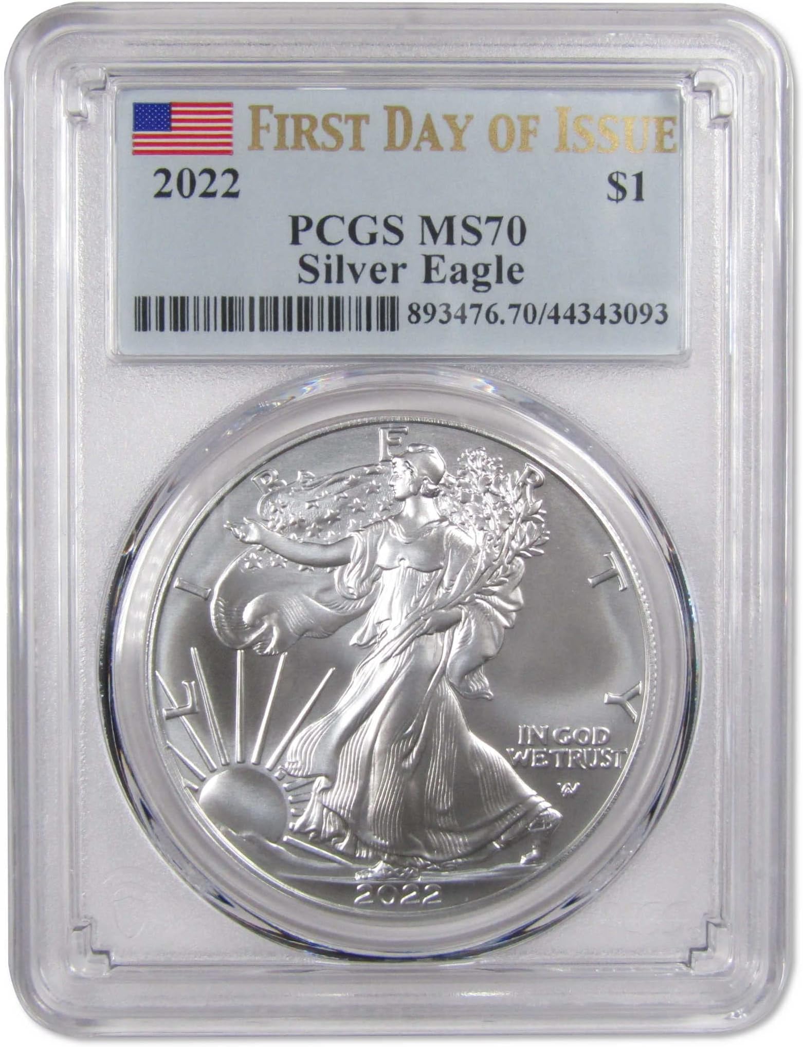 2022 American Silver Eagle MS 70 PCGS Uncirculated First Day SKU:OPC6