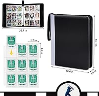 Vista 4 de PREZA Paquete de caja de almacenamiento de tarjetas graduadas y carpeta de tarjetas coleccionables