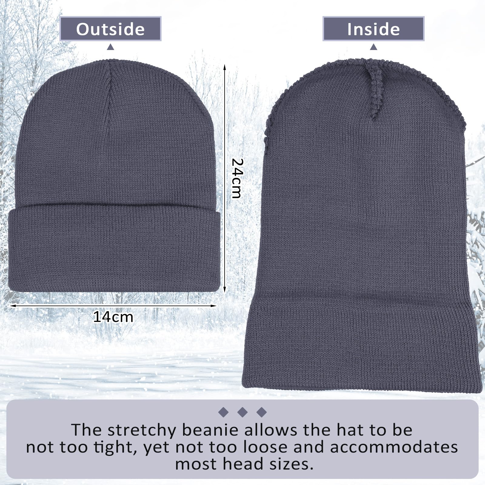 SATINIOR Wintermützen, Strickmützen, Unisex, Totenkopfmützen, Strumpfmützen für Obdachlose, 50 Stück