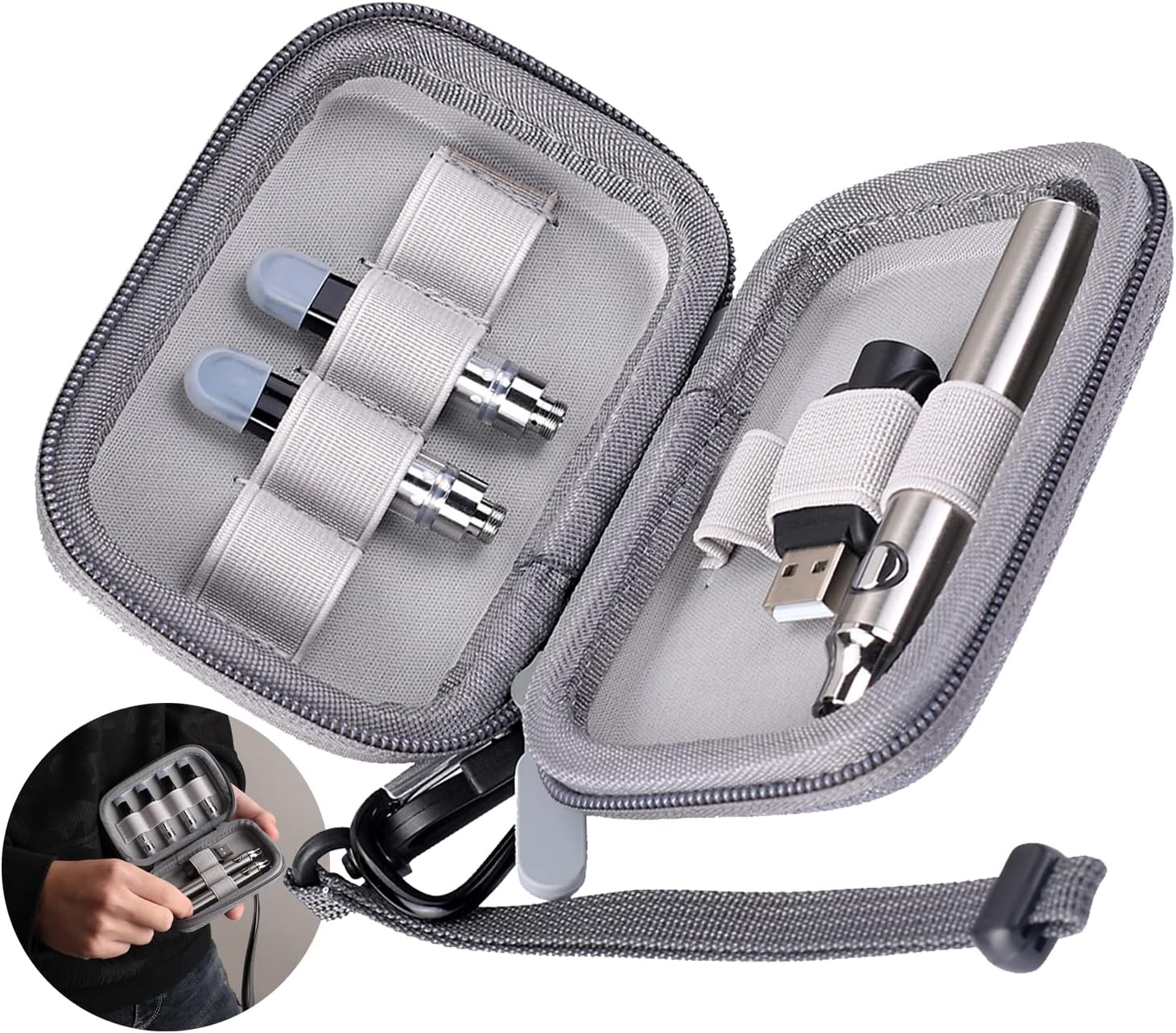 Small Travel case With Carabiner and Lanyard Travel Packing