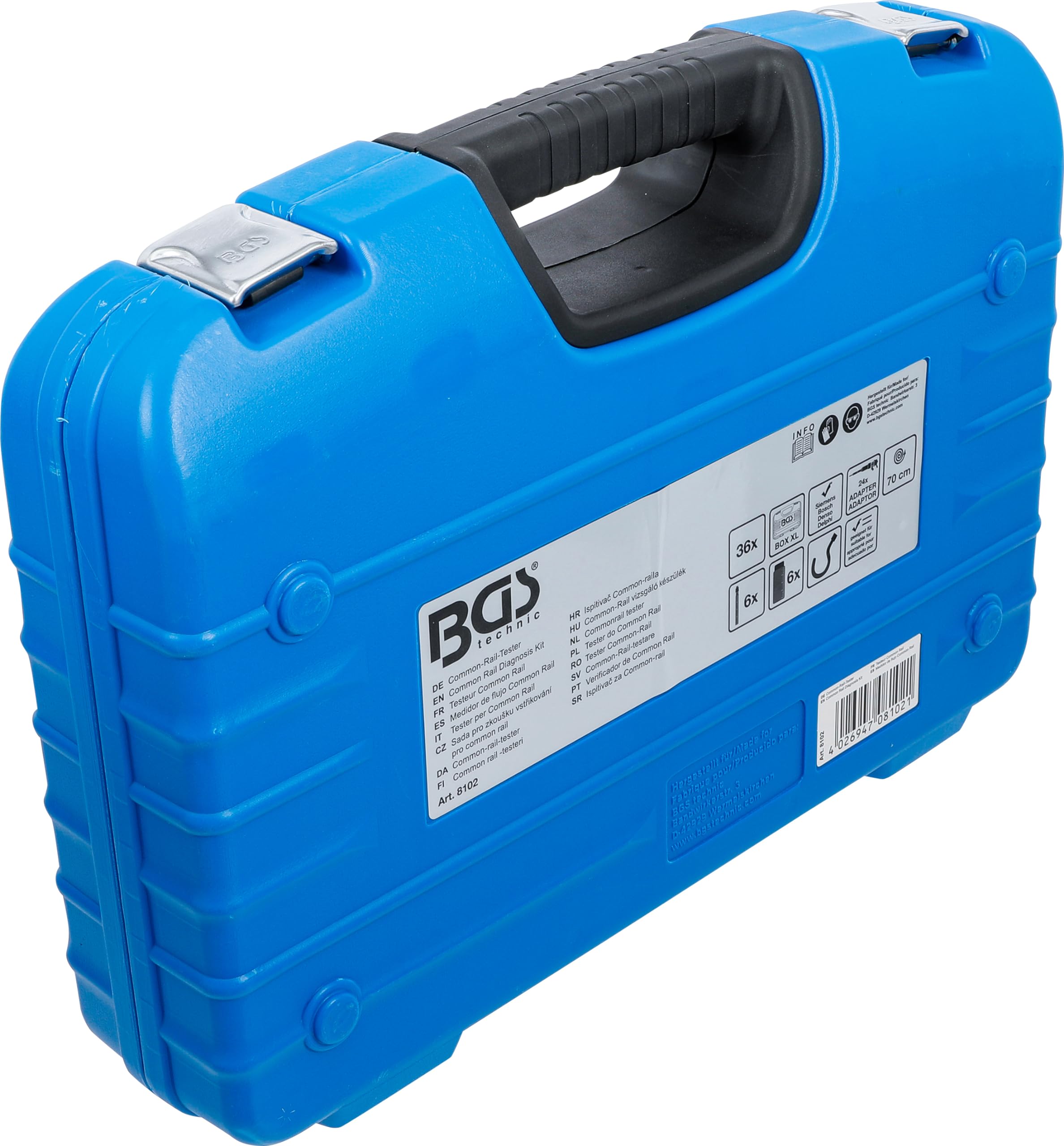 BGS 8102 | Testeur Common Rail | avec 24 adaptateurs
