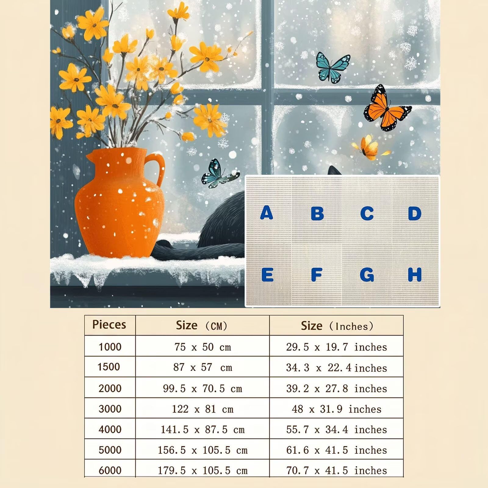 gatto Nevicare Puzzle 1500 Pezzi per Adulti, Puzzle in Legno - Collezione Classica con Poster Incluso - Sfida di Concentrazione e Passatempo Antistress, Gioco Educativo per Famiglia, 87 x 57 cm f0-726