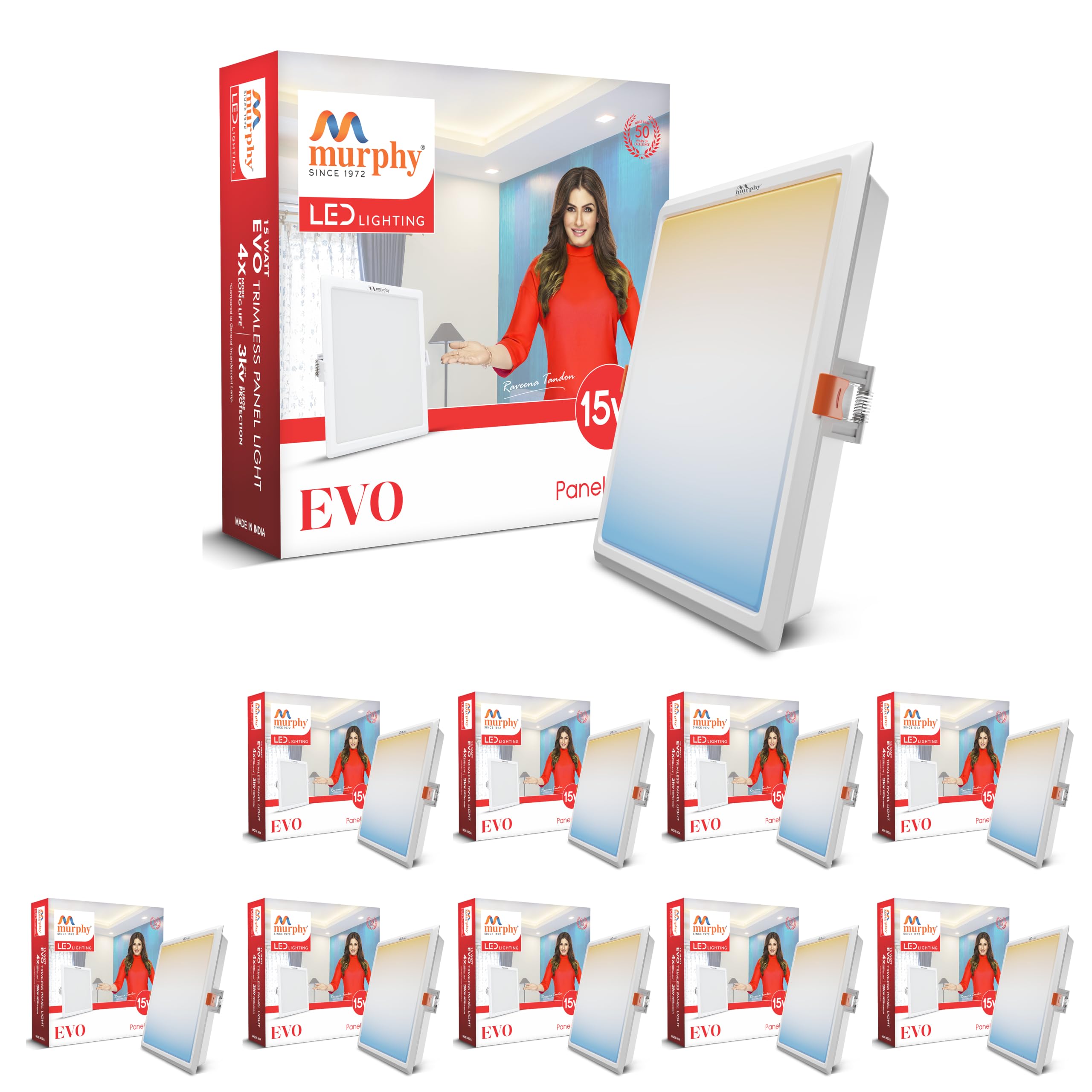 Murphy EVO LED Recessed Panel Light - 3 Color Switchable -20 Murphy EVO LED Recessed Panel Light - 3 Color Switchable -20