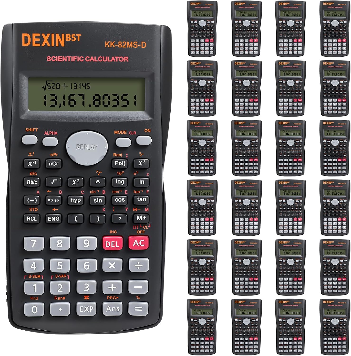 30 Pack Scientific Calculators with 2 Line Display Multi Function Engineering Calculator Ideal for Students Engineers Teachers Construction Finance Office Use School Business(Black)