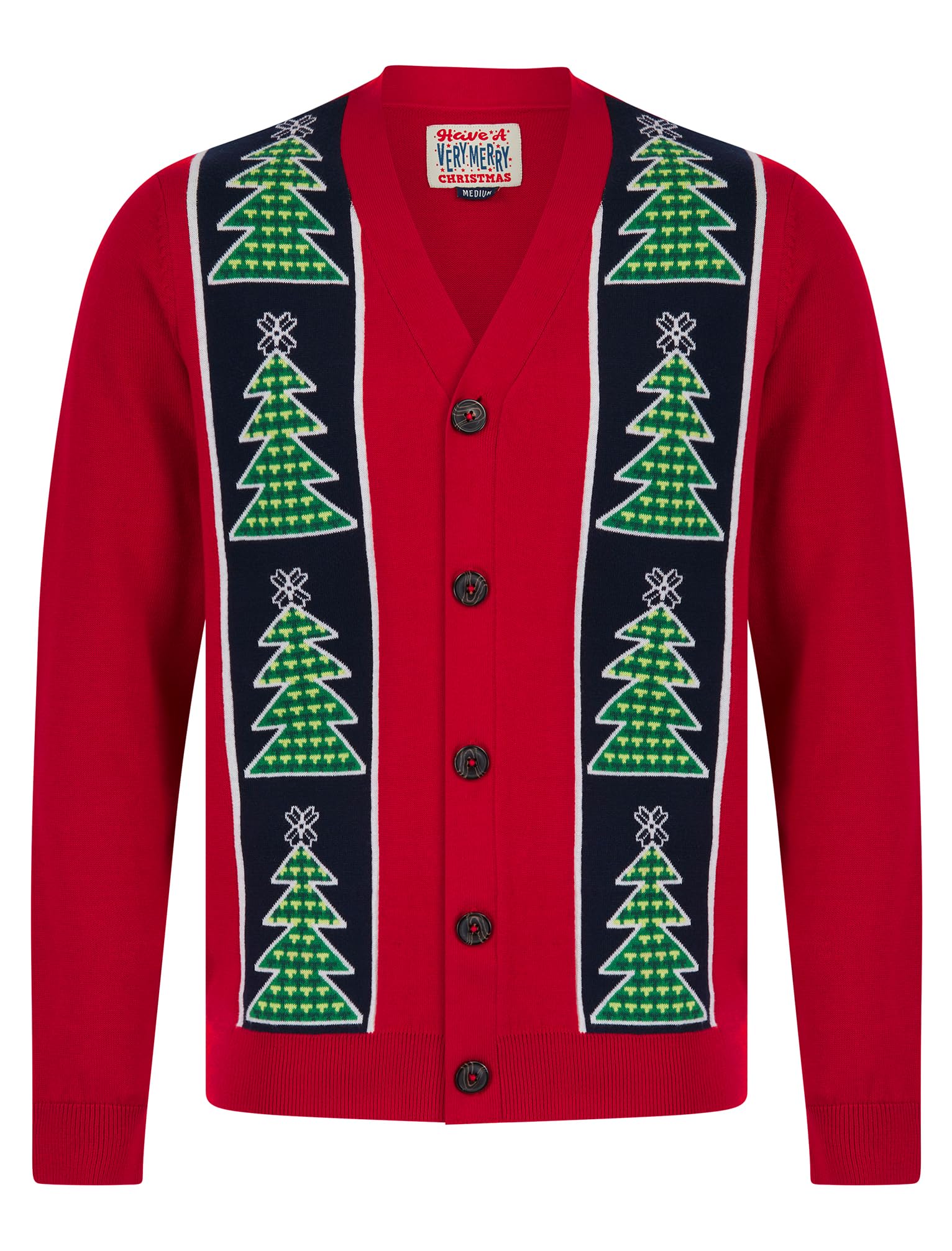 Tokyo Laundry Merry Christmas Men's Novelty Knitted Xmas Cardigan