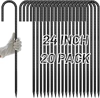 Vista 18 de AAGUT Juego de 6 estacas para trampolín de 12 pulgadas, kit de anclaje de amarre para trampolín de 3/8 pulgadas, resistente al viento, accesorios