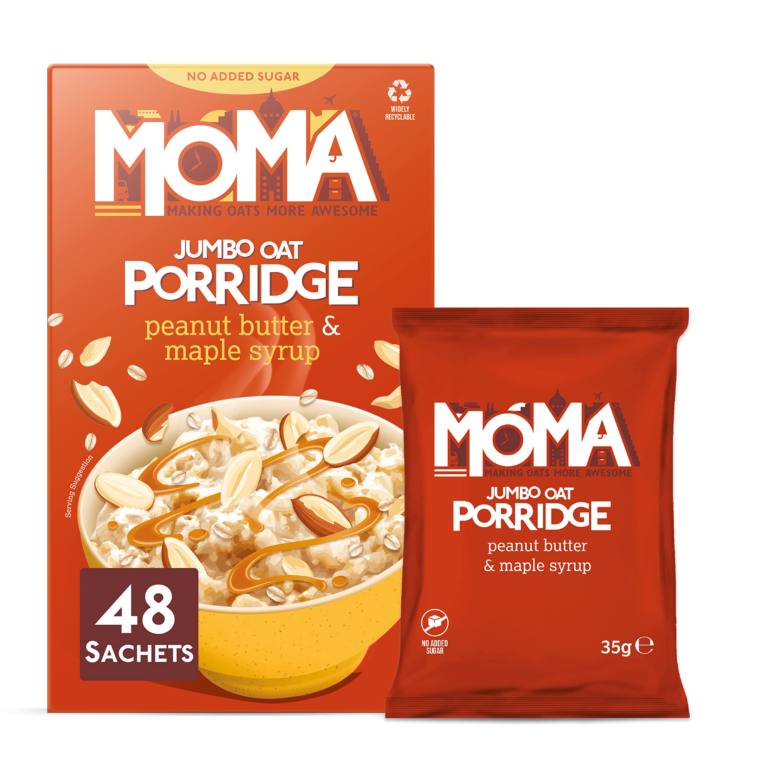 Buy MOMA Porridge Sachets PEANUT BUTTER & LE Box of 48 x 35g