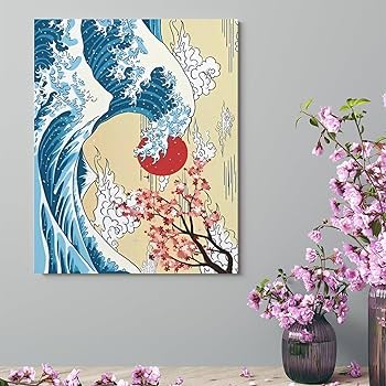 Amazon.co.jp: 日本 国旗 日の丸 旗 キャンバス絵画 アート