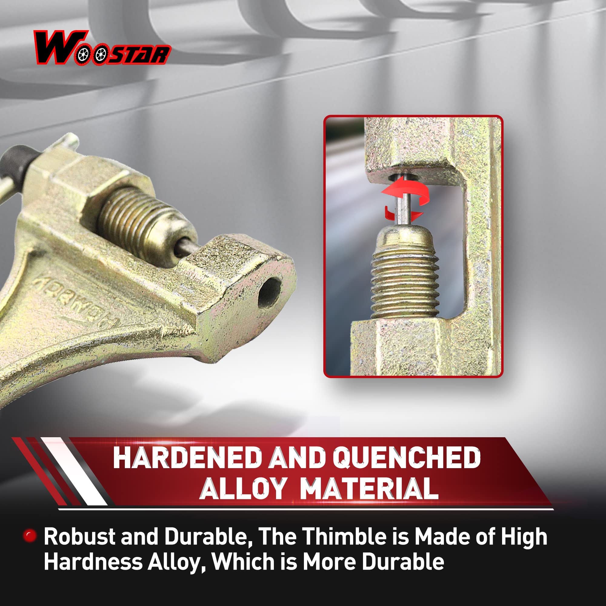 WOOSTAR Herramienta de Cadena para #428 520 525 528 530 Cadenas Pit Bike ATV Quad Go Kart Oro