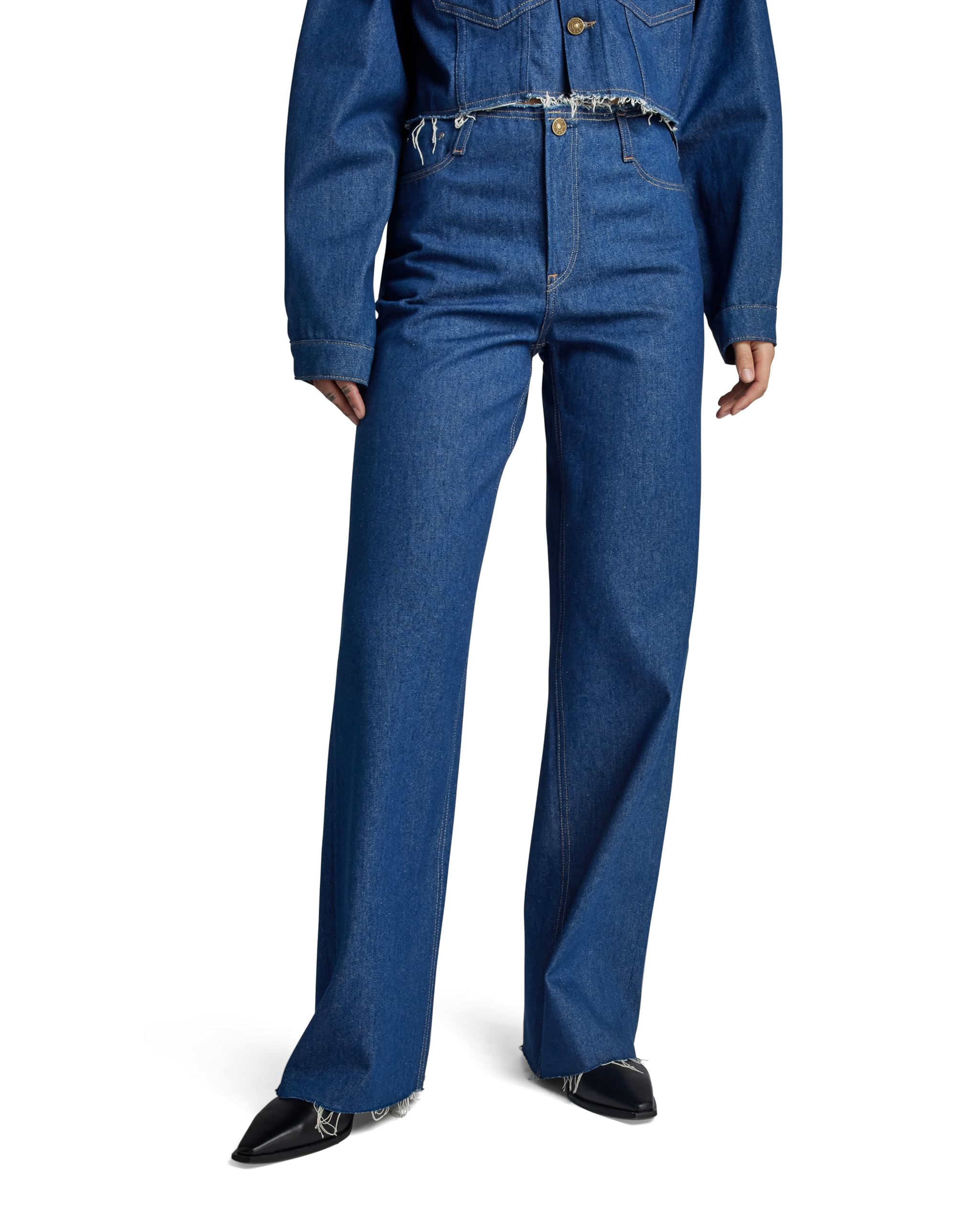 G-Star Women's Judee Loose Cut Waistband Jeans, Blue (raw denim D24355-D547-001), 27W / 30L