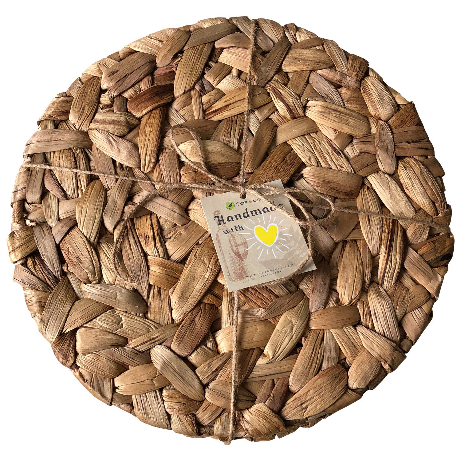 Cork & Leaf Oceana Natural Plate Chargers | Charger Dinner Plates for Rustic Table Decor | Boho Charger Plates | Elegant Dining Table Decor (12)