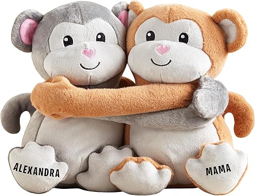 Lets Make Memories Monos de peluche personalizados para abrazar día de San Valentín para niños animal de peluche