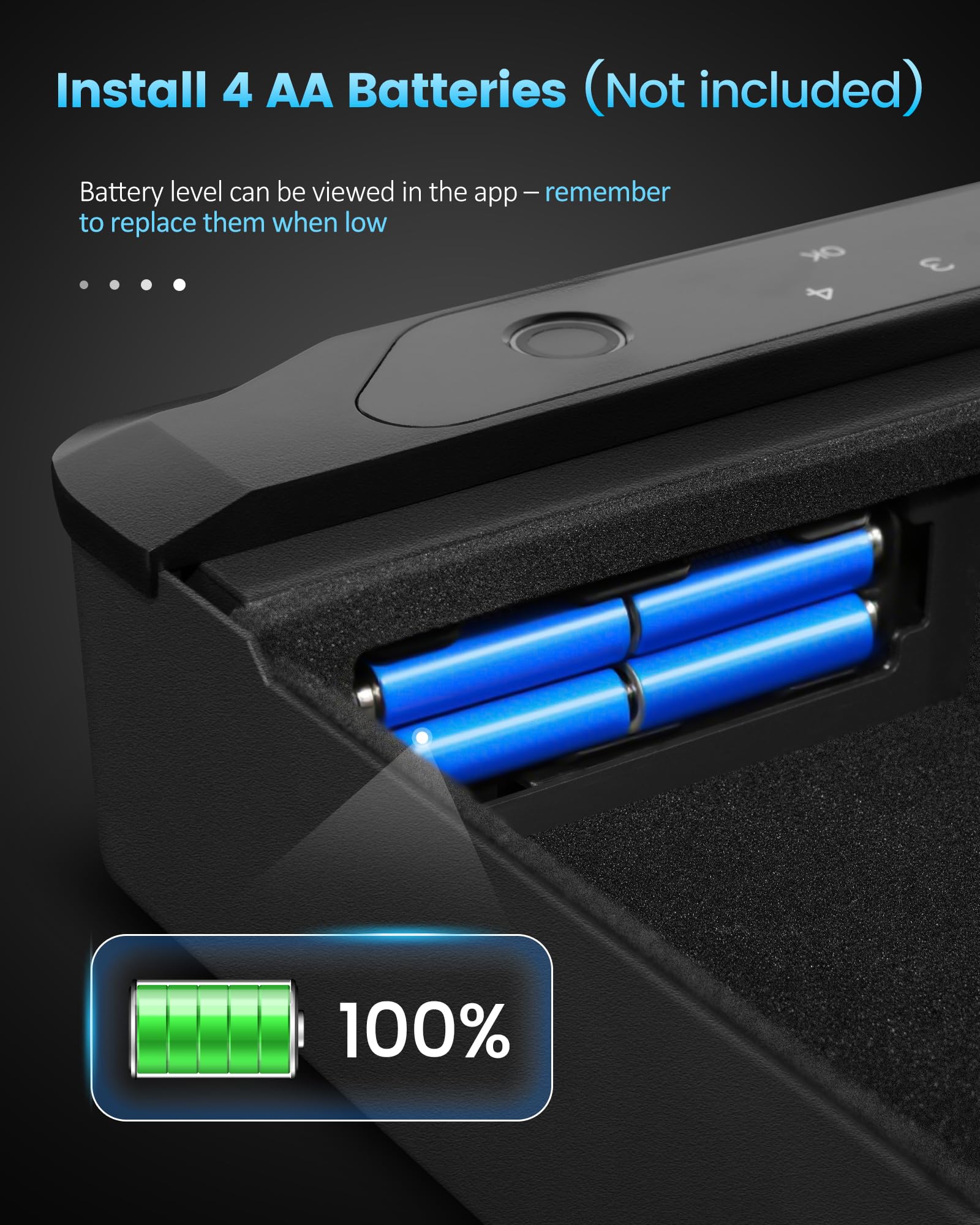 BOOSTEADY Caja fuerte biométrica inteligente para pistolas acceso rápido huella dactilar teclado digital llave app