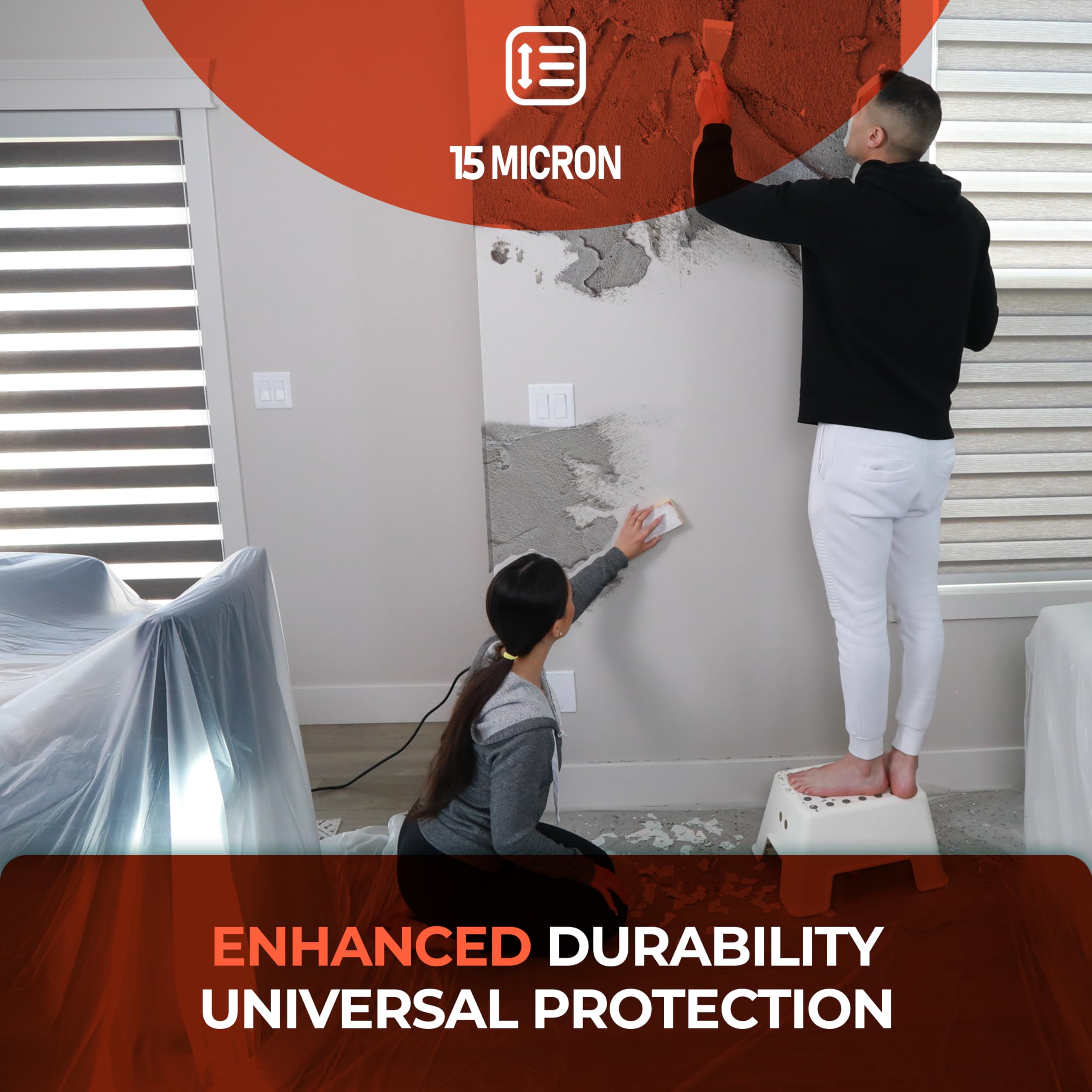 10 Fogli Di Plastica Extra Large Per Decorazione - 3,6x3 M, Antipolvere Per Pittura E Mobili - Foto 4