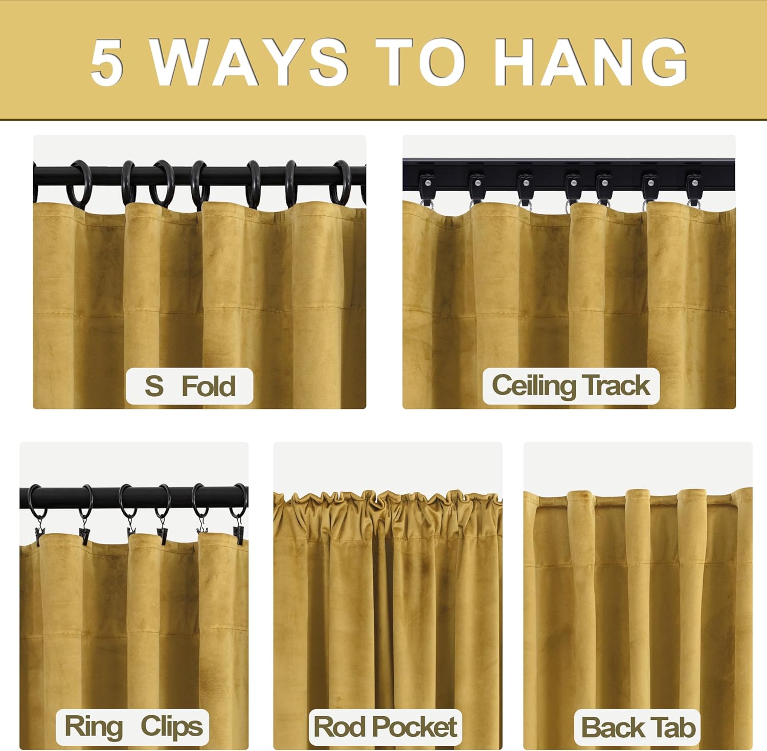 Gold Velvet Curtains 84 Inches Long Luxury Christmas Curtain for Living Room,Semi Black Out Blackout Holiday Curtain Drapes 84 Inch Length 2 Panels Set,Cortinas De Navidad Doradas Para Sala Navideñas