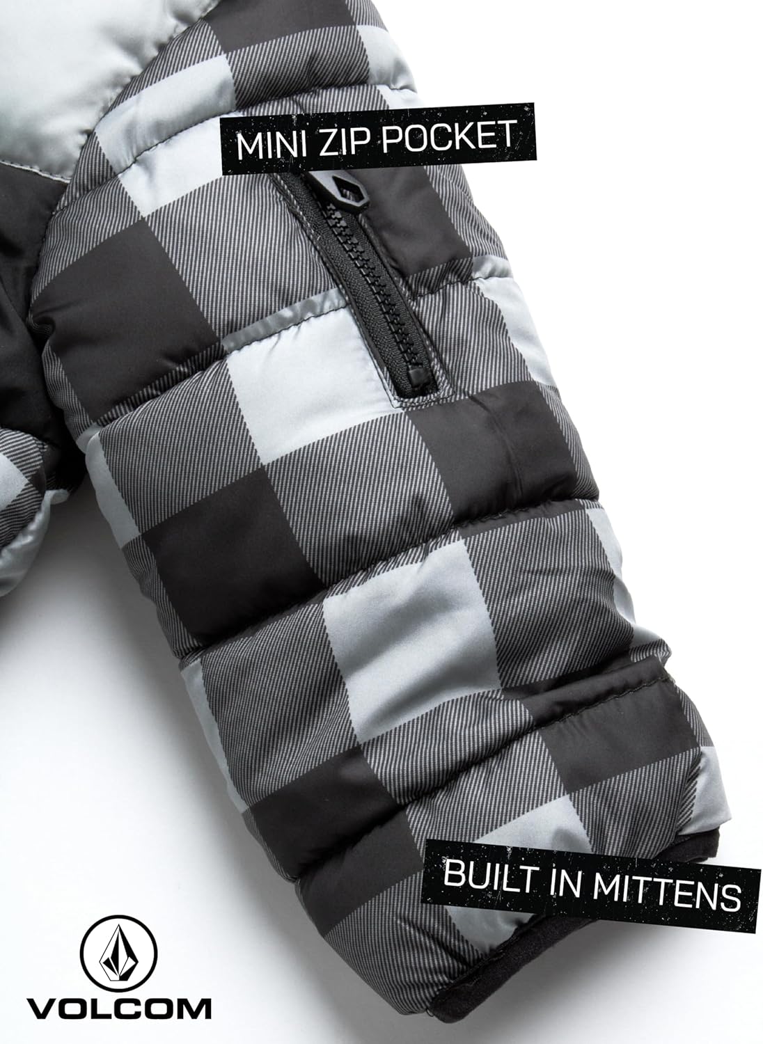 Volcom Boy Baby Snowsuit - Soft Fleece Lined Insulated Pram Infant Snowsuit with Sherpa Lined Hood - Baby Winter Clothes - Image 3