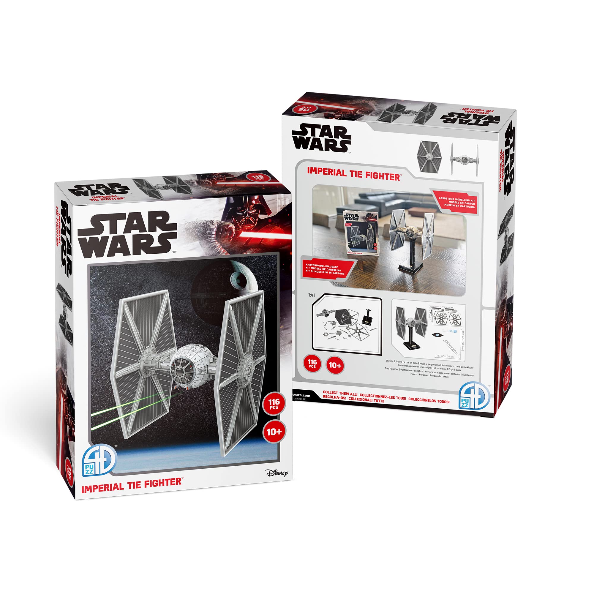 University Games Star Wars Imperial TIE Fighter Model Kit, Grey, 38.5 x 76.5 x 42 cm - Image 3