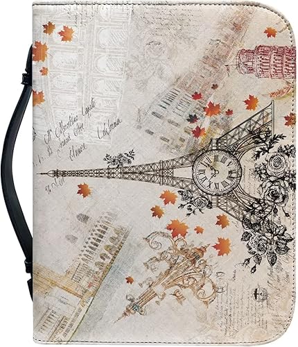 Tongluoye Bolsa de Biblia duradera con suministros de diario bíblico de piel sintética