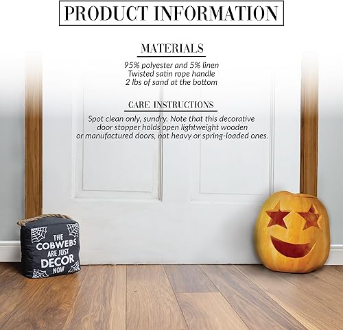 Miniatura 7 de Pavilion Gift Company Pavilion-It's The Most Wonderful Time of the Year-Black Velvet - Tapón de puerta de terciopelo de 6.0in (2 libras), 6.0in