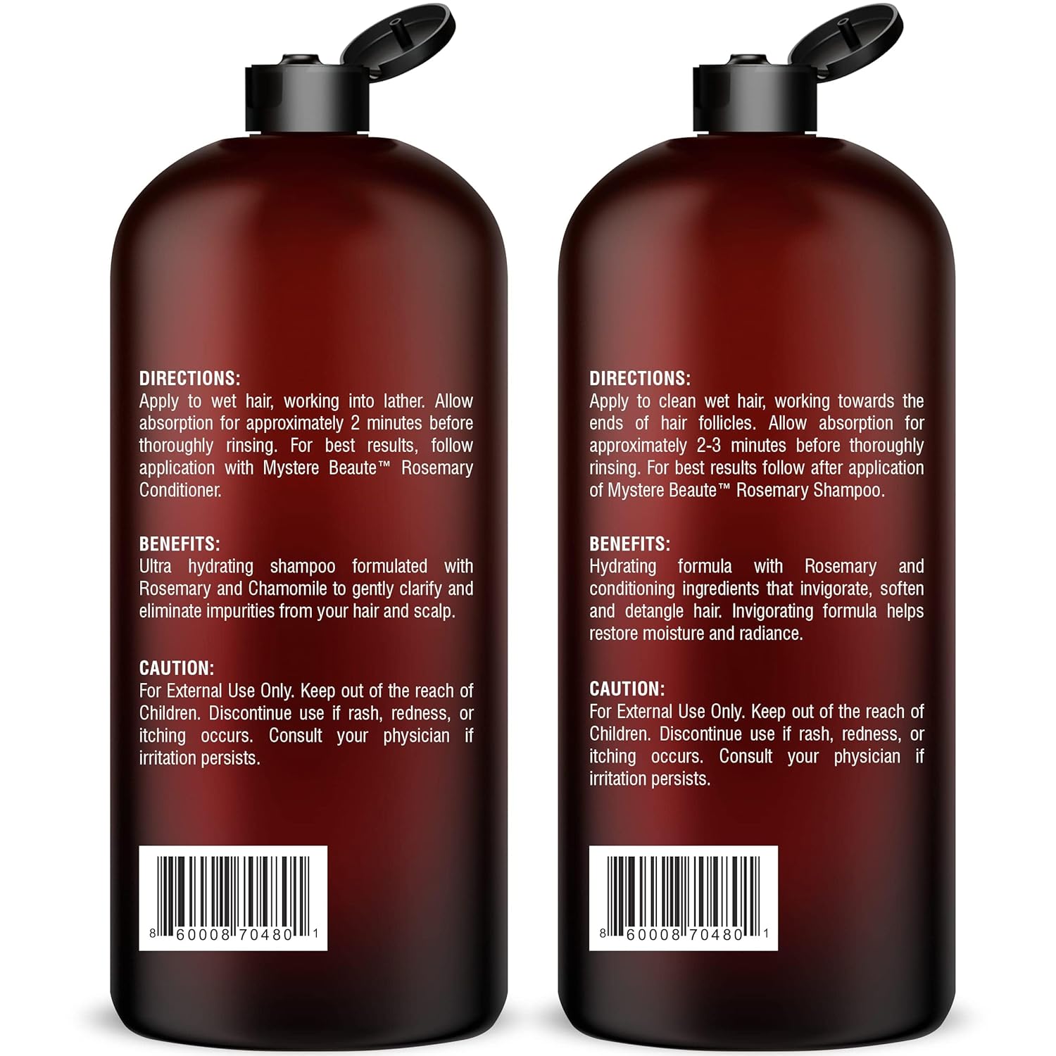 Rosemary Shampoo and Conditioner for Hair Growth, Sulfate Free Organic Rosemary Oil Shampoo De Romero Para Crecimiento, Promotes Hair Growth & Scalp Health, for Men Women - 16 fl oz each - Image 9