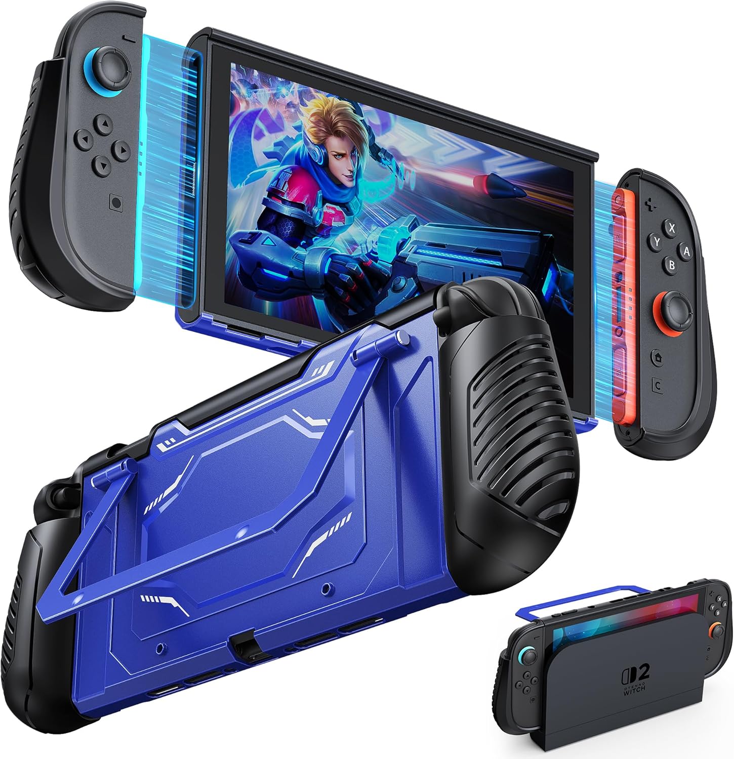 Switch 2 Protective Case with Kickstand,...