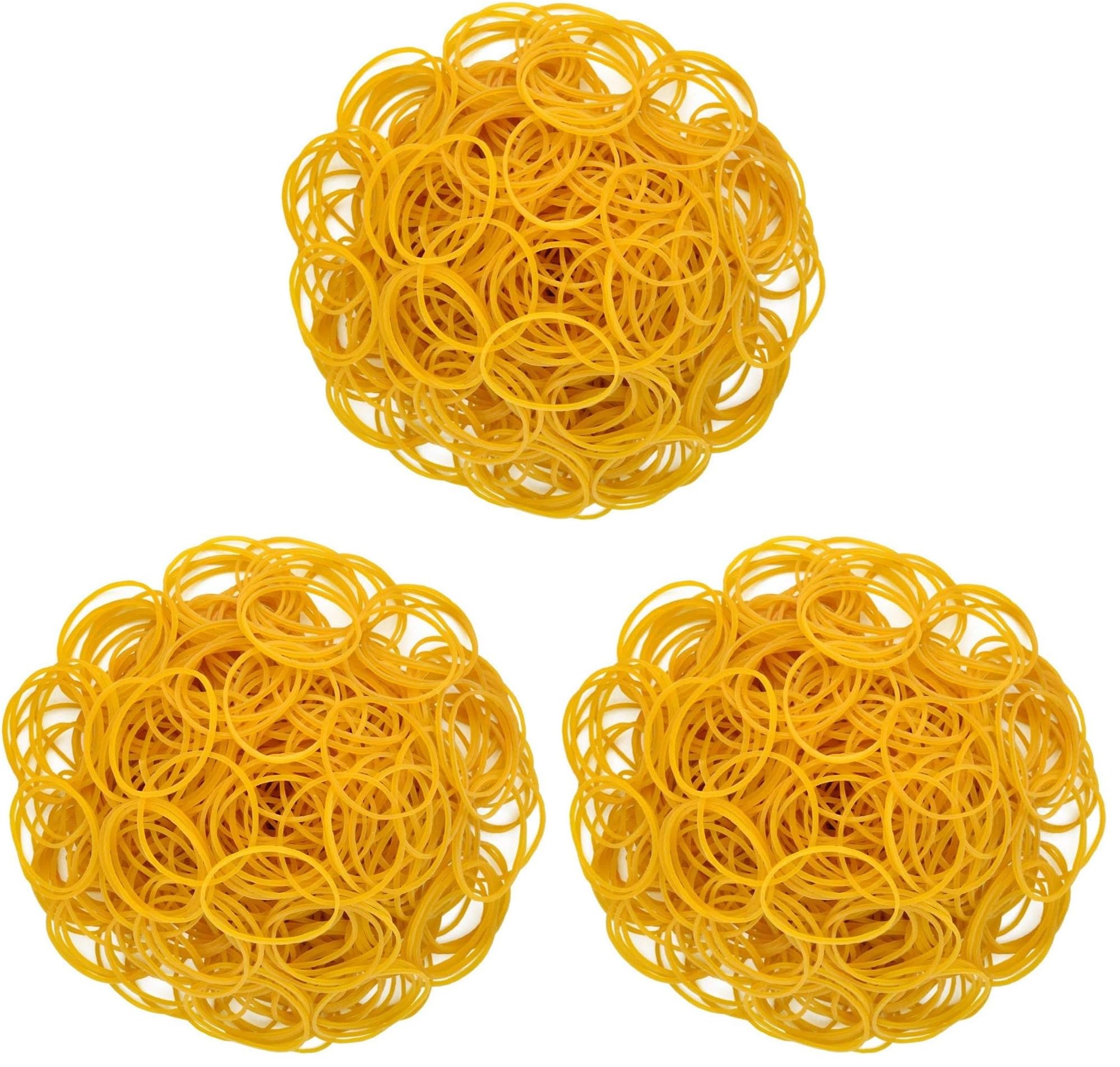 Wobe 1000pcs Rubber Bands, Bank Paper Bills Money Dollars Elastic Stretchable Bands, Sturdy General Purpose Rubber Band (Pack of 3)