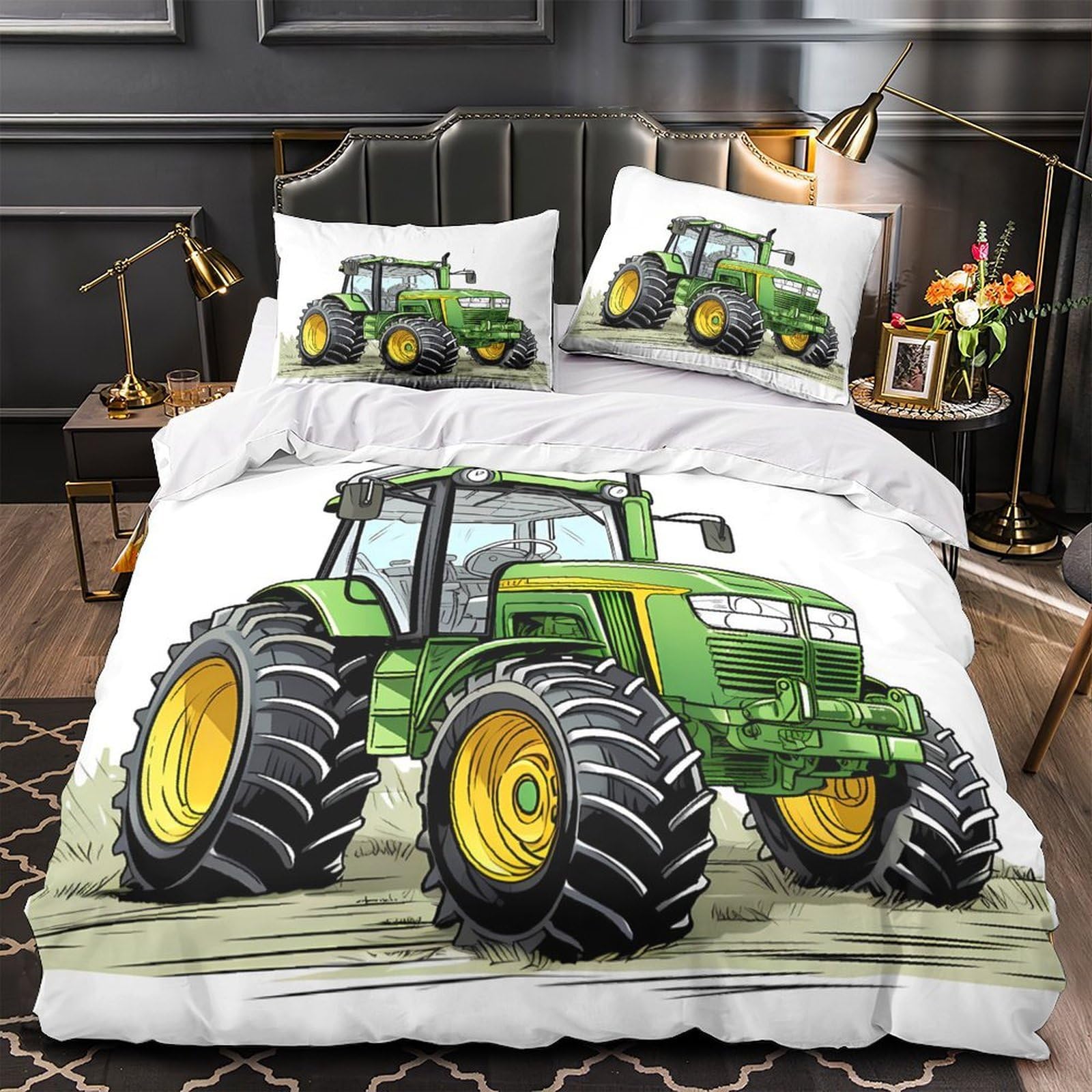 Traktor Bettwäsche Set Mikrofaser Kinder Geschenk Dekor