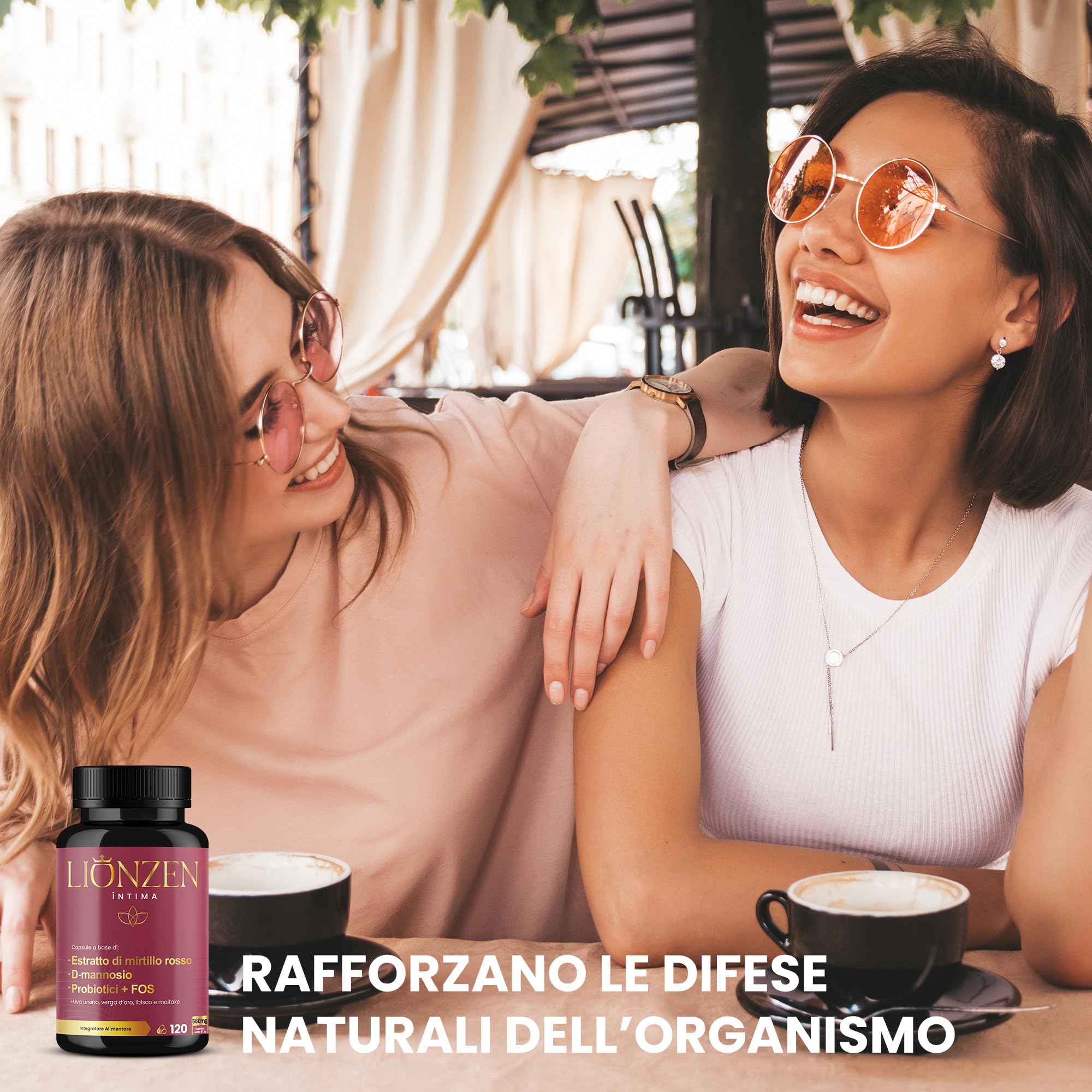 Probiotici Donna Flora Intima | Mirtillo Rosso, D-mannosio +12 Ingredienti naturali | +2000 milioni UFC | Benessere delle vie urinarie femminili | 120 capsule | Lionzen Intima