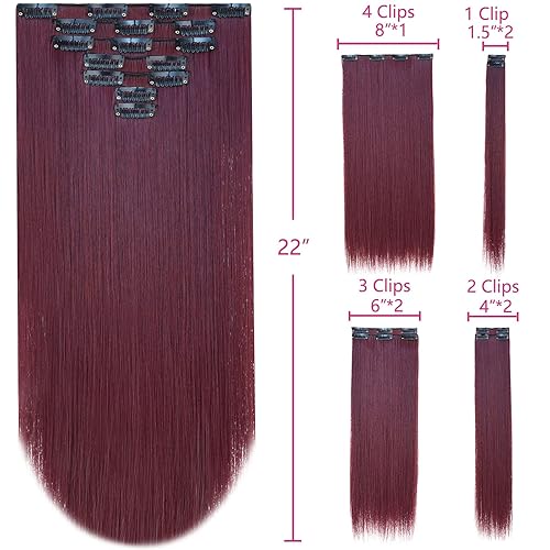 Miniatura 3 de SYXLCYGG Extensiones de cabello negro con pinzas, piezas de cabello para mujeres extensiones sintéticas con pinzas de cabello rubio, esponjoso, sin