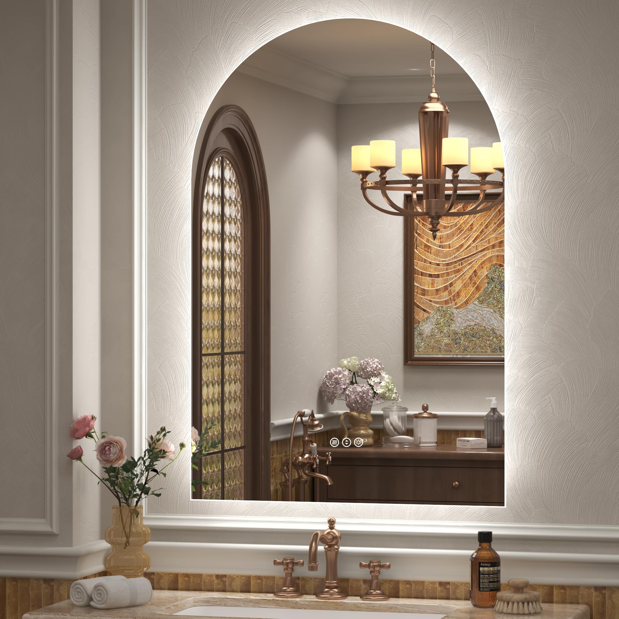 Photo 1 of VANLIO 24x36" Arched LED Bathroom Mirror