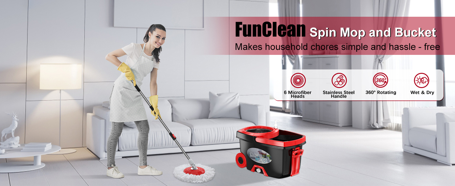 L’Appartement Effortless All In One Amazon.com: FunClean Spin Mop and Bucket,Mop and Bucket with