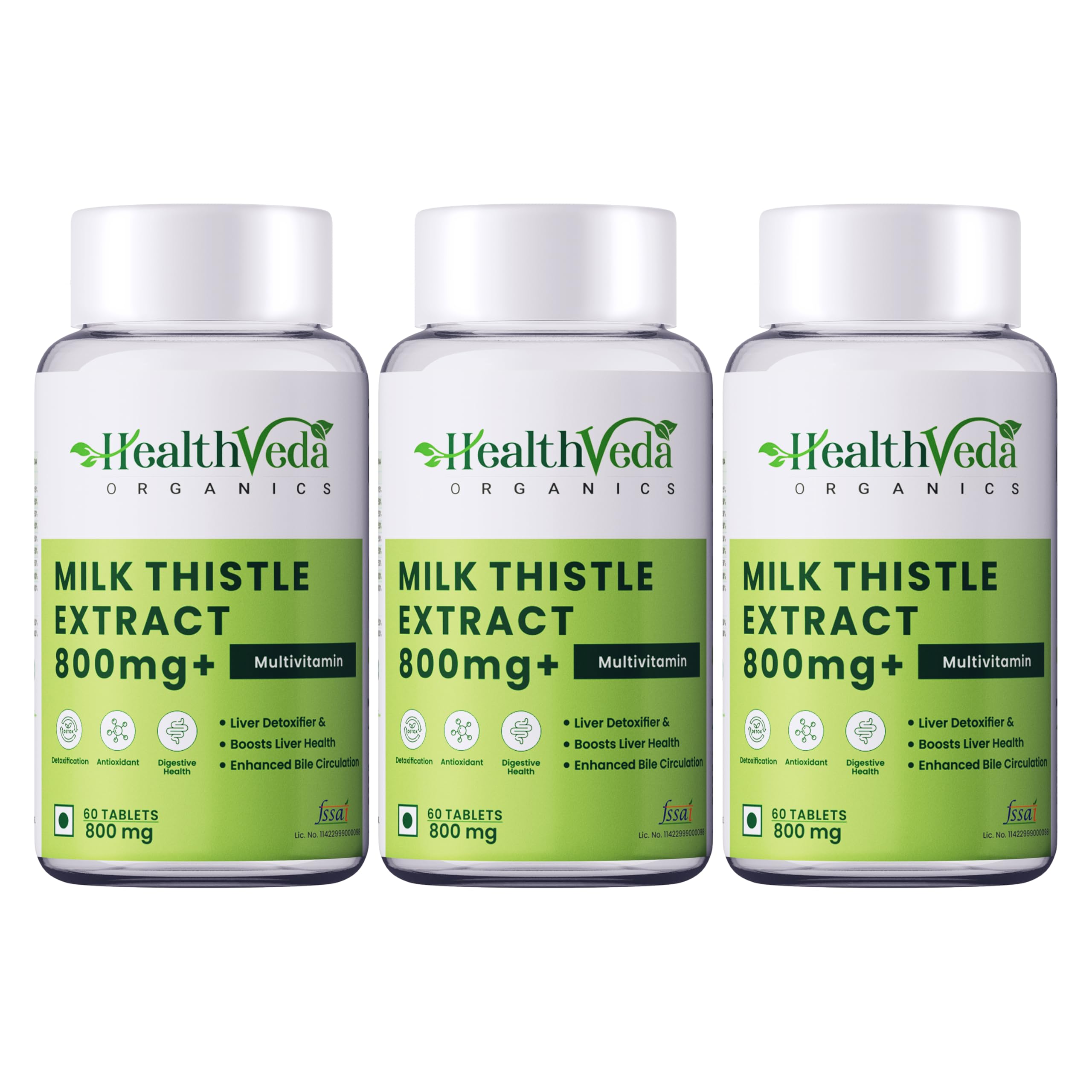 HEALTH VEDA ORGANICS PRIVATE LIMITED Milk Thistle Extract, 800 mg Liver Support Supplement | 180 Veg Tablets | For Liver Support & Liver Detox | For both Men & Women (Pack of 3) (B0C695F5LJ) Amazon Price History, Amazon Price Tracker