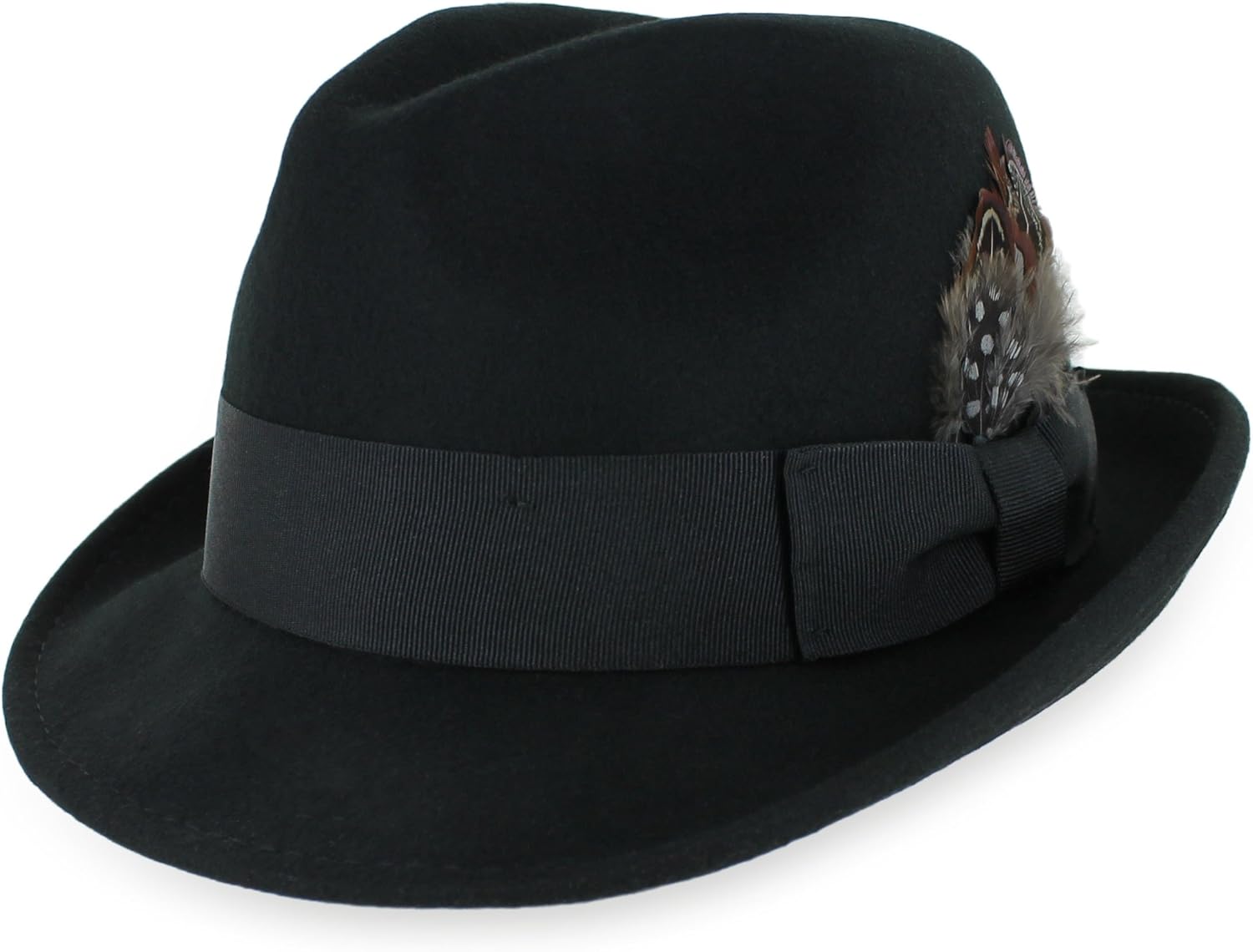 Hats in the Belfry Trilby Men/Women Snap Brim Vintage Dress Fedora Hat 100% Wool - Image 4
