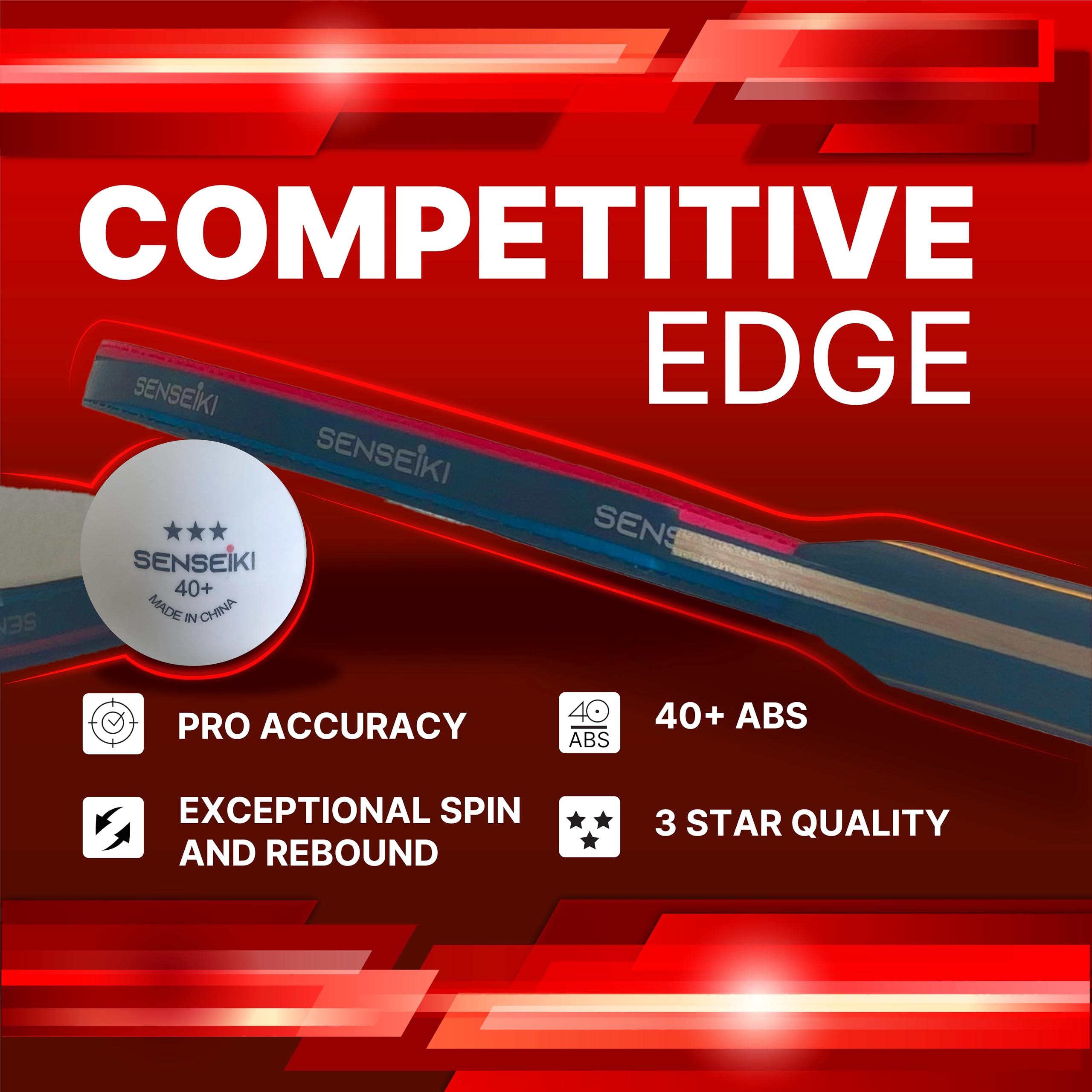 Ping Pong Paddles - Hochleistungs Set mit Premium Tischtennisschlägern, 3-Star Ping Pong Bälle, Kompakter Aufbewahrungskoffer | Tischtennis-Set