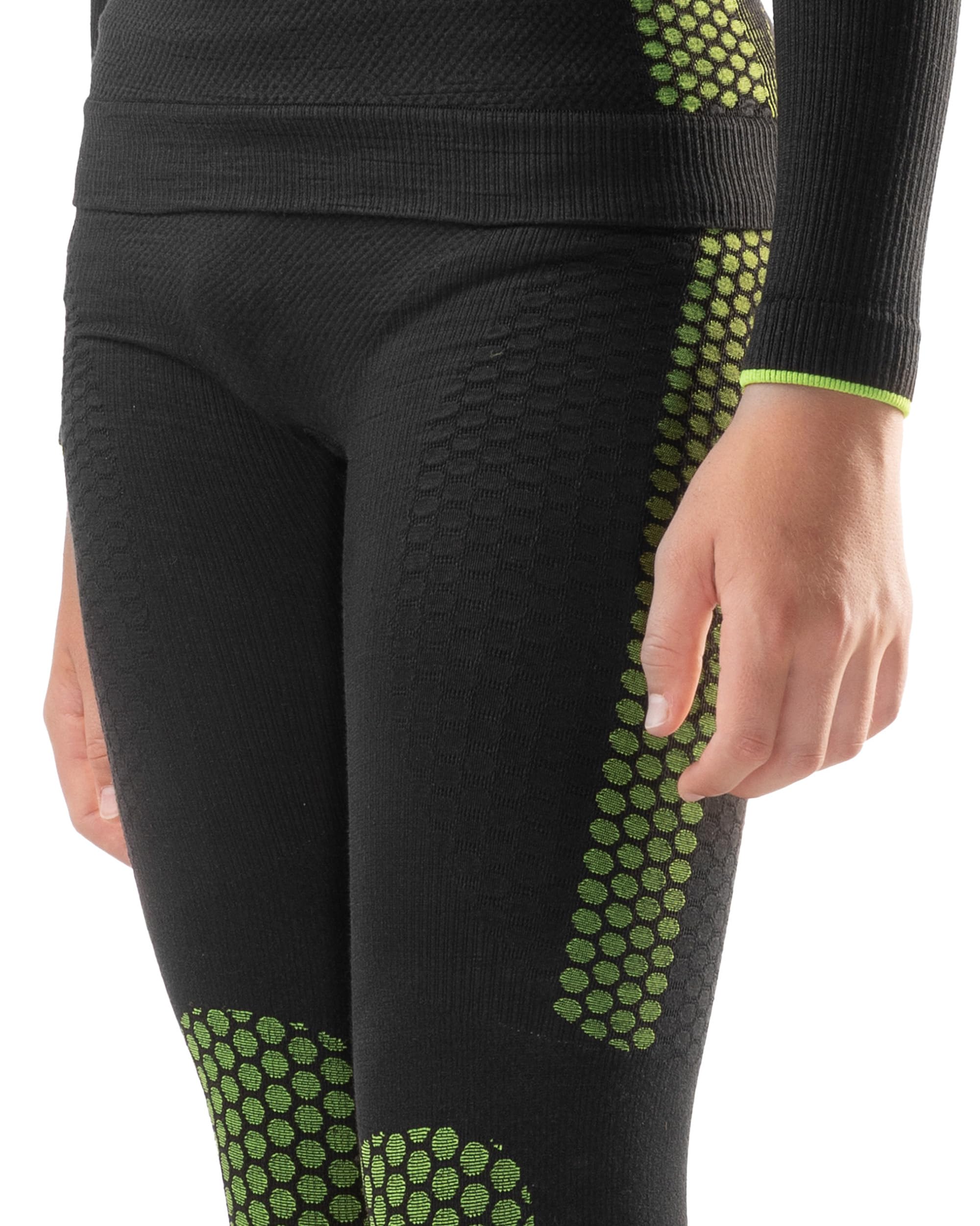 Iron-Ic - Leggings Tecnici 3/4 Junior I-Protect Seamless Cut Resistant per Sport Outdoor in Climi Freddi con Fitting Slim Compression - Art. 600814