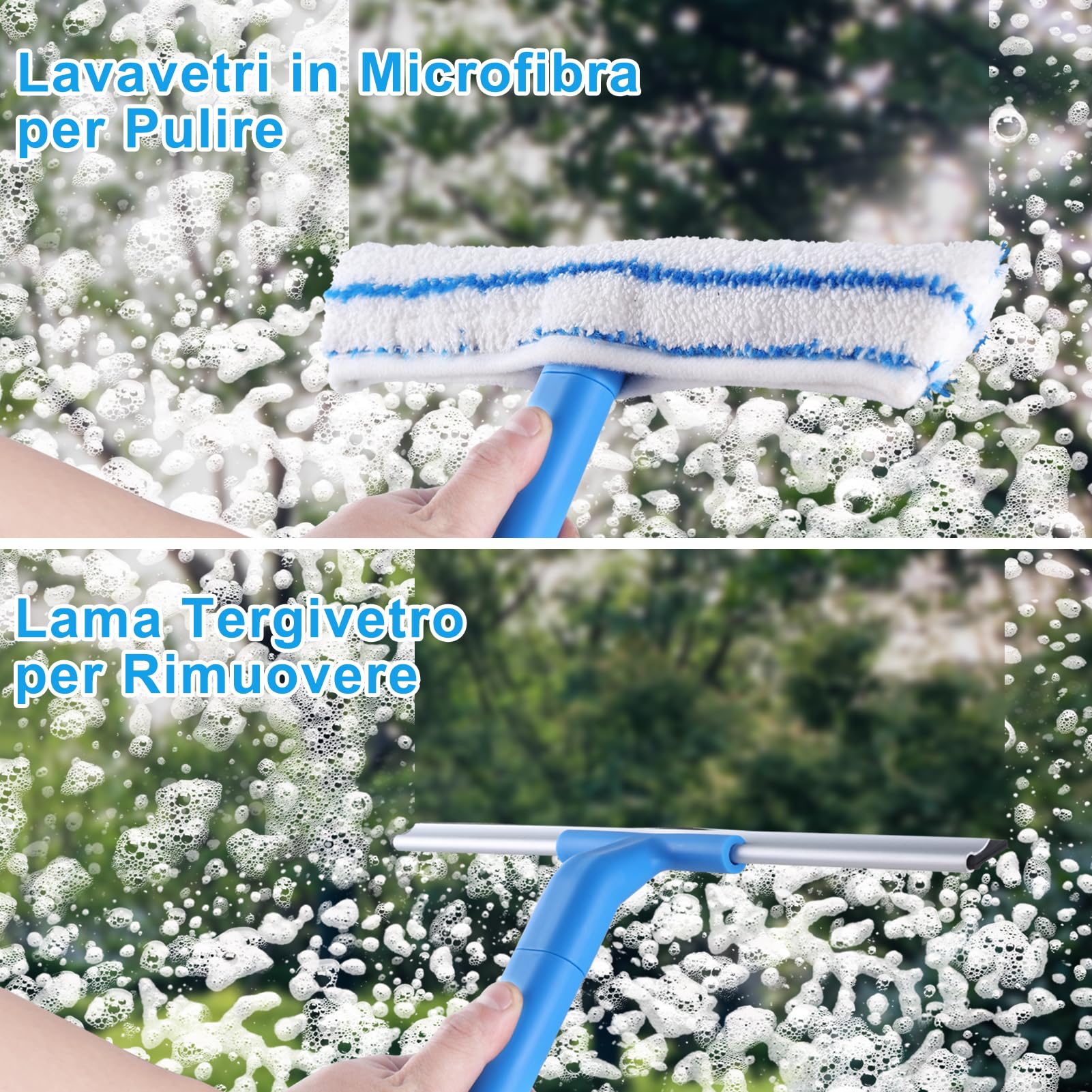 Lavavetri in silicone – Lavavetri per finestrini auto, multiuso, flessibile, antigraffio, per pulizia di acqua, vetro, specchi, lavaggio automatico della casa, lavaggio interno del veicolo