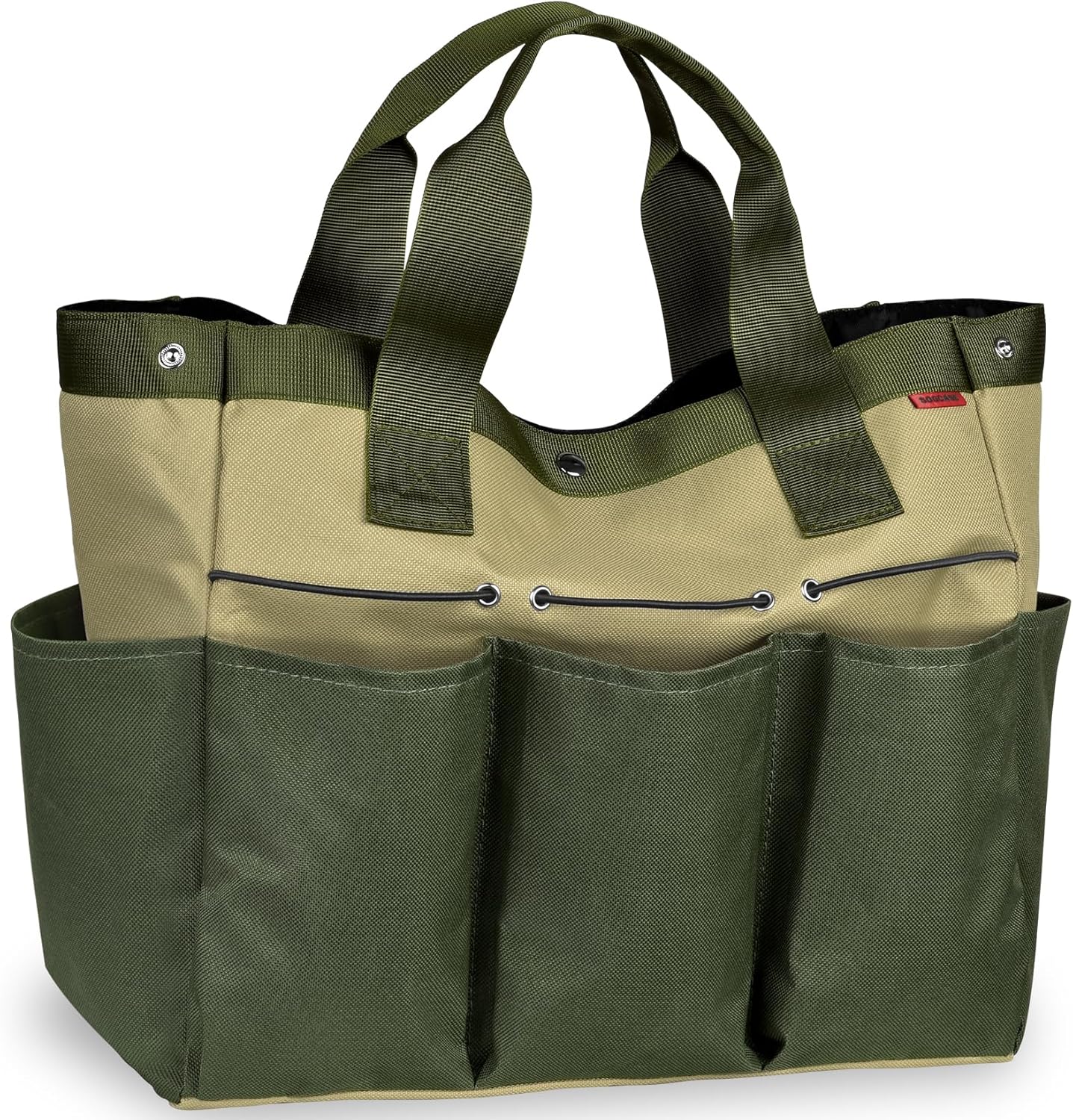 Garden Tool Bag Organizer, Gardening Tote Storage Bag with Zippers Pockets (Tools NOT Included), Green - Thumbnail 3