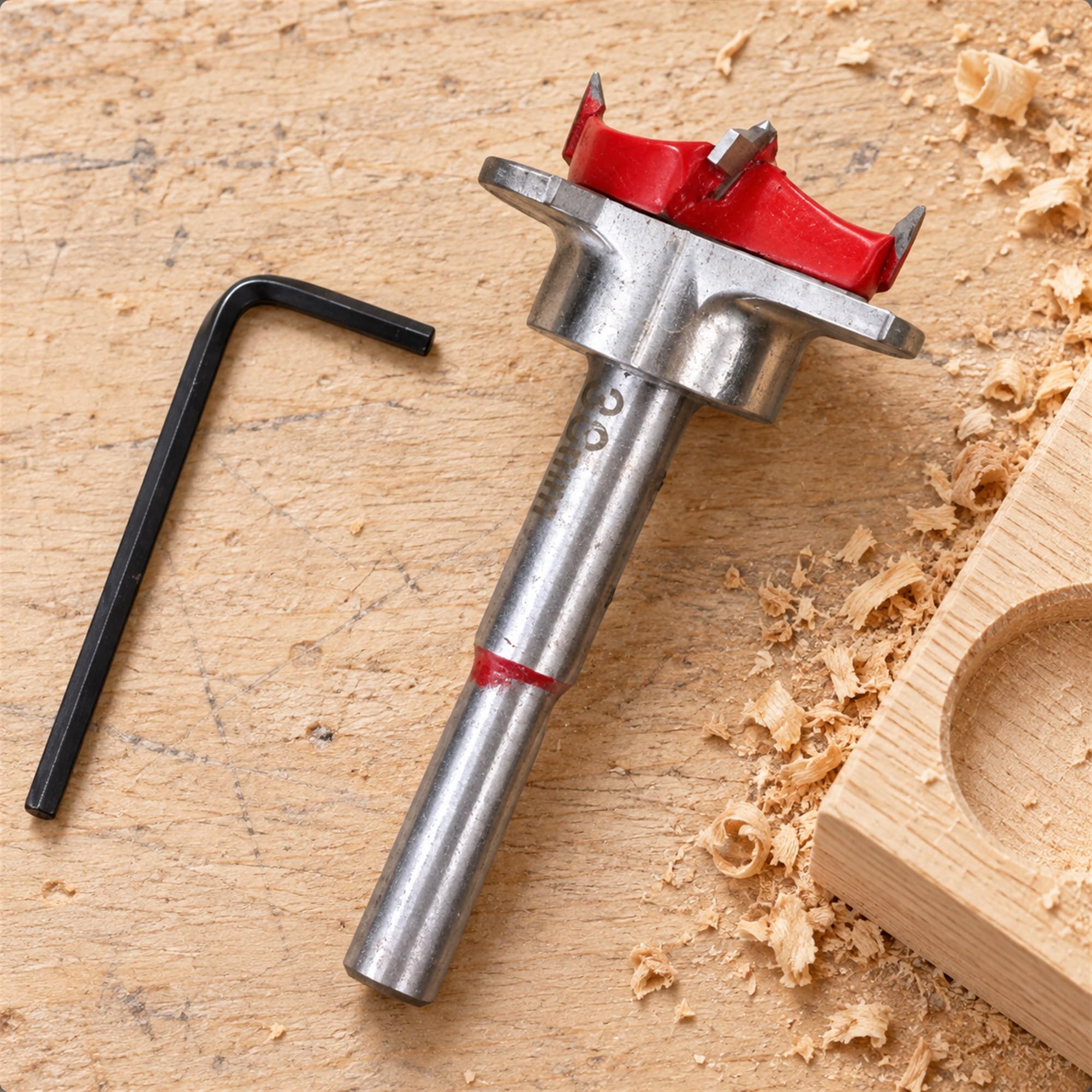 Carbide Wood Boring Bit for Cabinet and Furniture Hole Making, Woodworking Accessory for DIY Assembly Projects