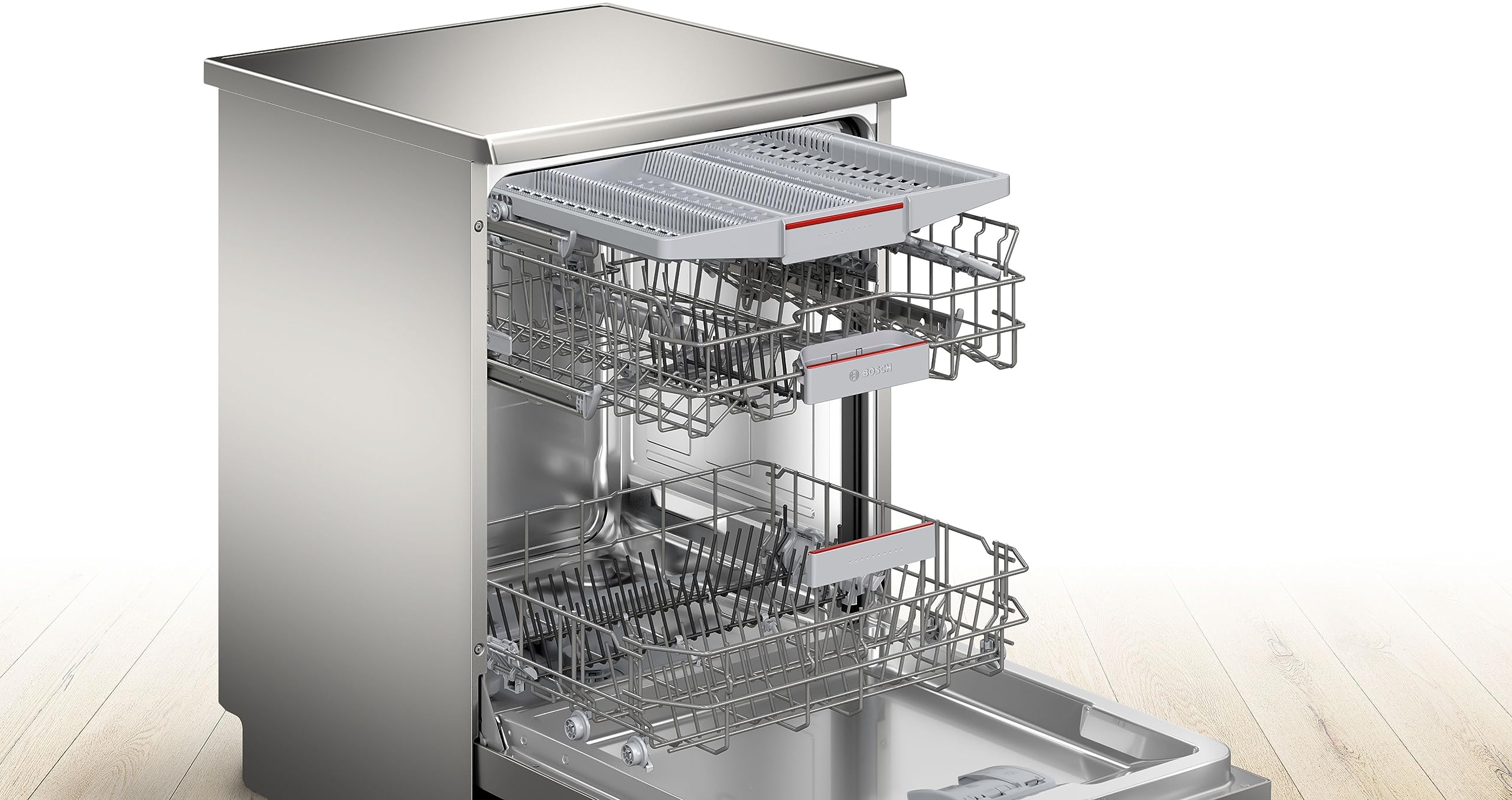 Bosch SMS4EMI01E - Series 4 - Freestanding Dishwasher - 60 cm - 14 Cutlery - Silence Plus 42 dB - Stainless Steel
