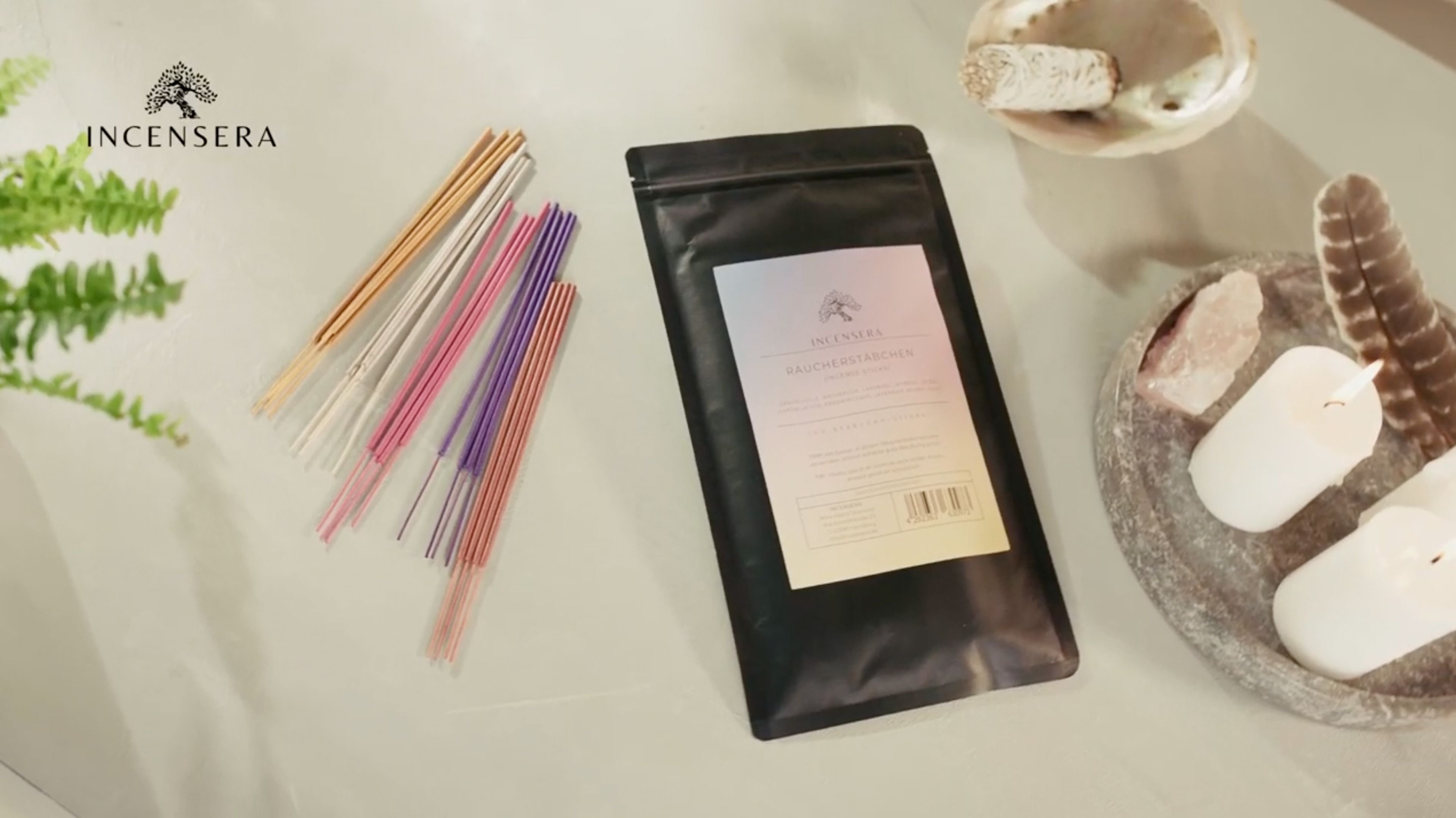 Wierook cadeaus set - houder en geurstokjes - Sandelhout geur - Meditatie