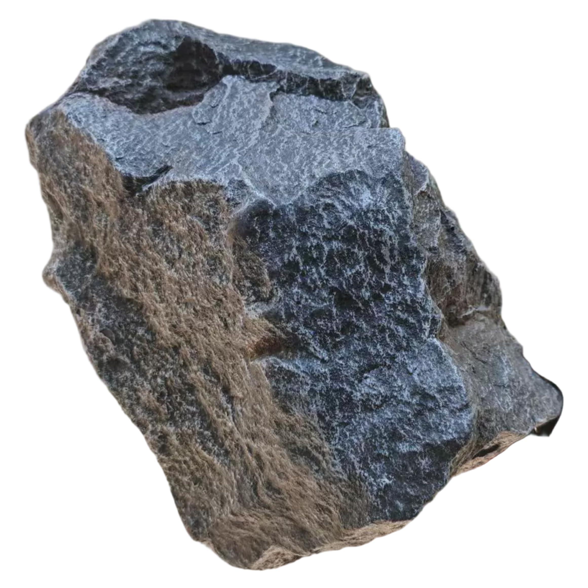 Wilafury Faux Rocks for Landscaping, Artificial Landscape Rocks with Realistic Natural Texture, Lightweight PU Foam Garden Decor, Grey, 32x25x17 cm